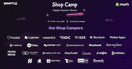 Saravanakumar C P (@cp_saravana) on Twitter photo We're all set for Shop Camp – the Shopify Partners Retreat! Excited for three days of learning, sharing, and insights from founders with diverse experiences.
A warm welcome to all Shop Campers on board!
<a href="/abhisarikadas/">Abhisarika Das</a> from Kloc Technologies
<a href="/rvishalr2610/">Vishal Ranpariya</a> from <a href="/WebContrive/">WebContrive</a> We're all set for Shop Camp – the Shopify Partners Retreat! Excited for three days of learning, sharing, and insights from founders with diverse experiences.
A warm welcome to all Shop Campers on board!
<a href="/abhisarikadas/">Abhisarika Das</a> from Kloc Technologies
<a href="/rvishalr2610/">Vishal Ranpariya</a> from <a href="/WebContrive/">WebContrive</a>