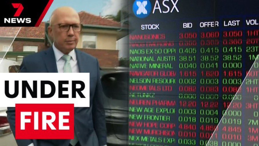 7NewsSydney's tweet image. Peter Dutton's integrity has come under fire as the undeclared election campaign begins to get dirty. Labor is questioning whether the opposition leader had inside information when he traded bank shares during the global financial crisis. youtu.be/OK2ZNe3bI-s?si… #auspol #7NEWS
