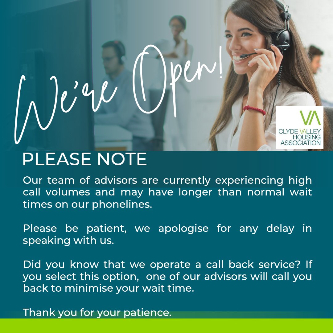 📢 𝗜𝗺𝗽𝗼𝗿𝘁𝗮𝗻𝘁 𝗨𝗽𝗱𝗮𝘁𝗲📢

Our Contact Centre was closed for training yesterday afternoon, so call wait times may be longer than usual today. We appreciate your patience and will do our best to assist you as soon as possible.

Thank you for your understanding! 💚☎️