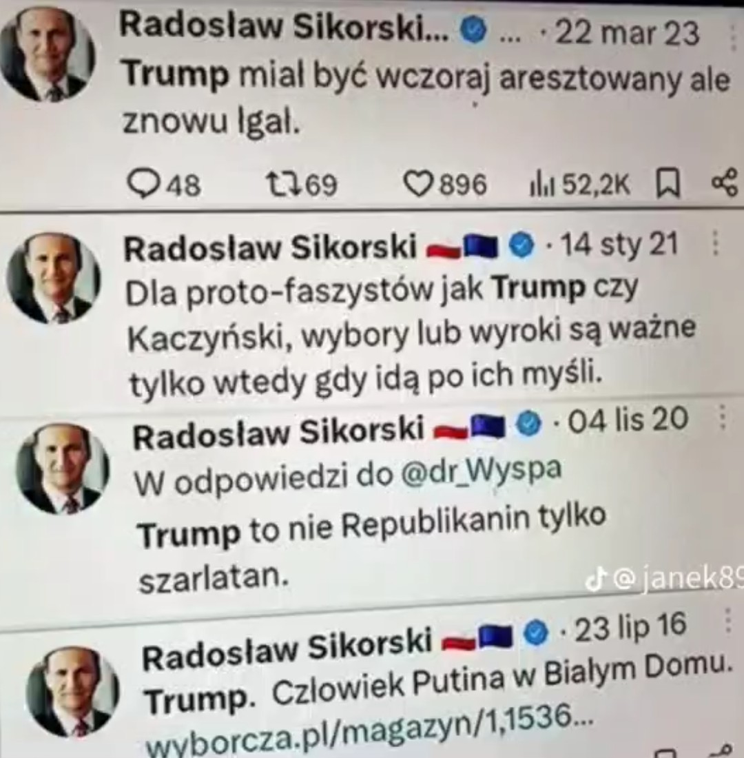 Przypomnijmy <a href="/POTUS/">President Donald J. Trump</a>  jak Redek co sika w majtki pisał o prezydencie USA👍 podaj dalej, palec nie zaboli👍🤣