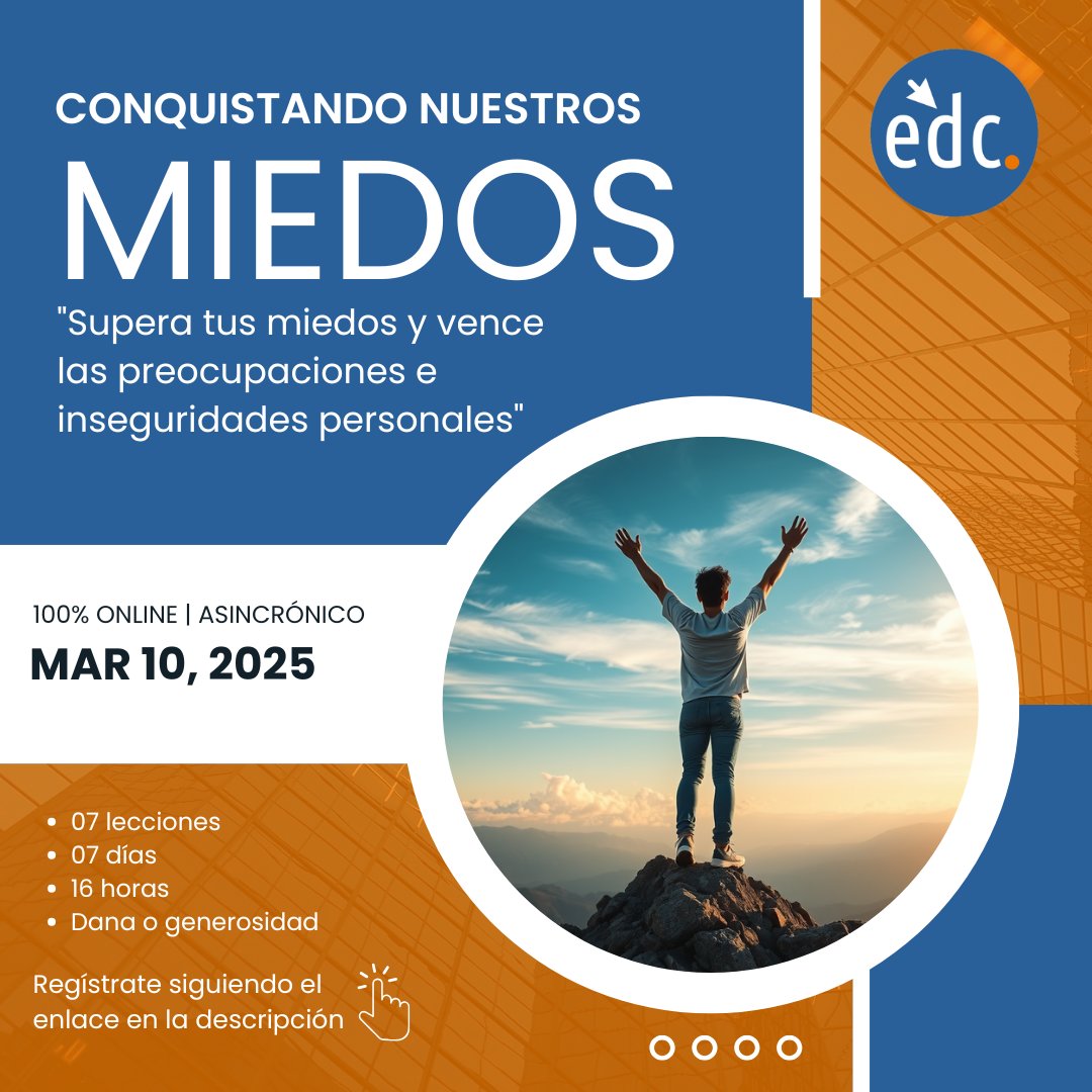 CodesarrolloDe's tweet photo. ¿Listo para dejar atrás los miedos e inseguridades? Regístrate en nuestro programa CONQUISTANDO NUESTROS MIEDOS y descubre tu potencial para una vida plena y segura. + info en https://t.co/iDw5M4v4Tr

#escueladecodesarrollo #juntoscreamosunmundomejor #habilidadesparalavida https://t.co/U4AhsD9Vn8