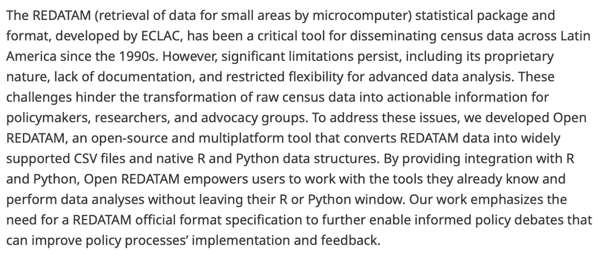 Data_and_Policy's tweet photo. Recently published:
The REDATAM format and its challenges for data access and information creation in public policy
👉 https://t.co/eS5b2XnPtL
By Mauricio Vargas Sepúlveda (@munkschool) and Lital Barkai
#REDATAM #data #datagovernance #dataaccess #datamanagement https://t.co/3K5wo3vxCG
