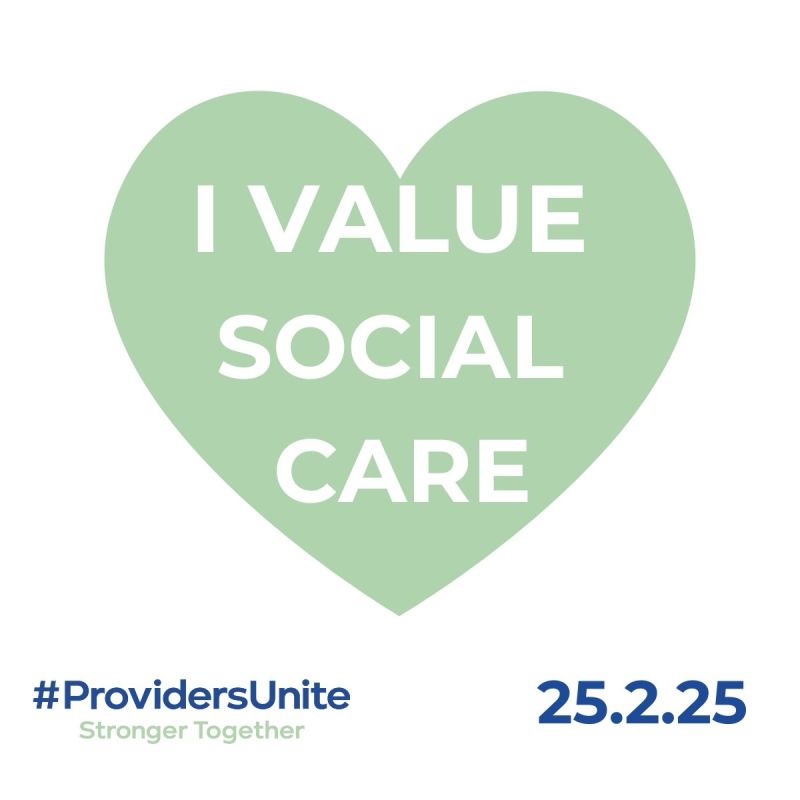 I’m so proud of my colleagues taking part in today’s #ProvidersUnite Day of Action.

Let’s hope the government urgently considers a review of the increase in Employer’s National Insurance, adversely affecting recruitment.

Well done everyone partaking.

#ValueSocialCare