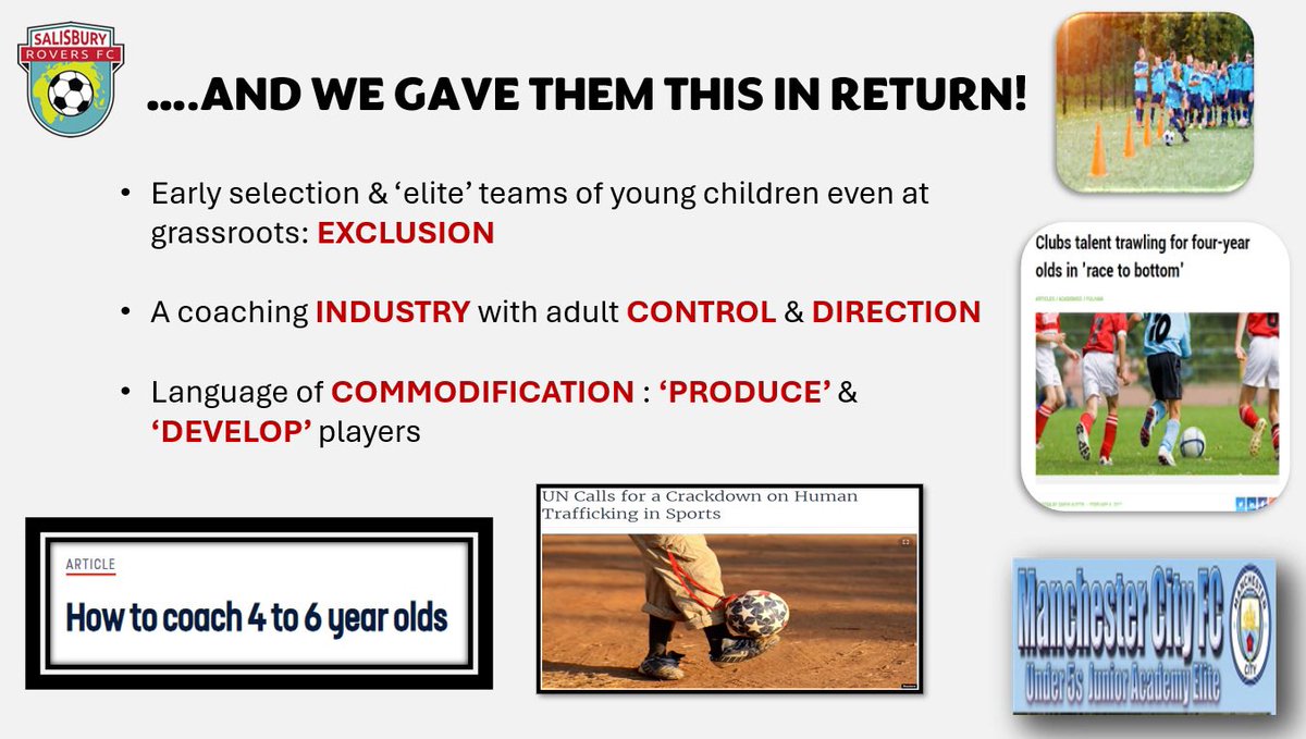 <a href="/JimiVaughan/">James Vaughan PhD</a> <a href="/YouTube/">YouTube</a> And we are doing extensive  damage at youth level with this coach focussed &amp; controlled culture.

But then passing patters will youth matches against young people working it out and being their authentic selves 🤦🏻‍♀️😢 🏆#ballers 🤯

WE have done this.