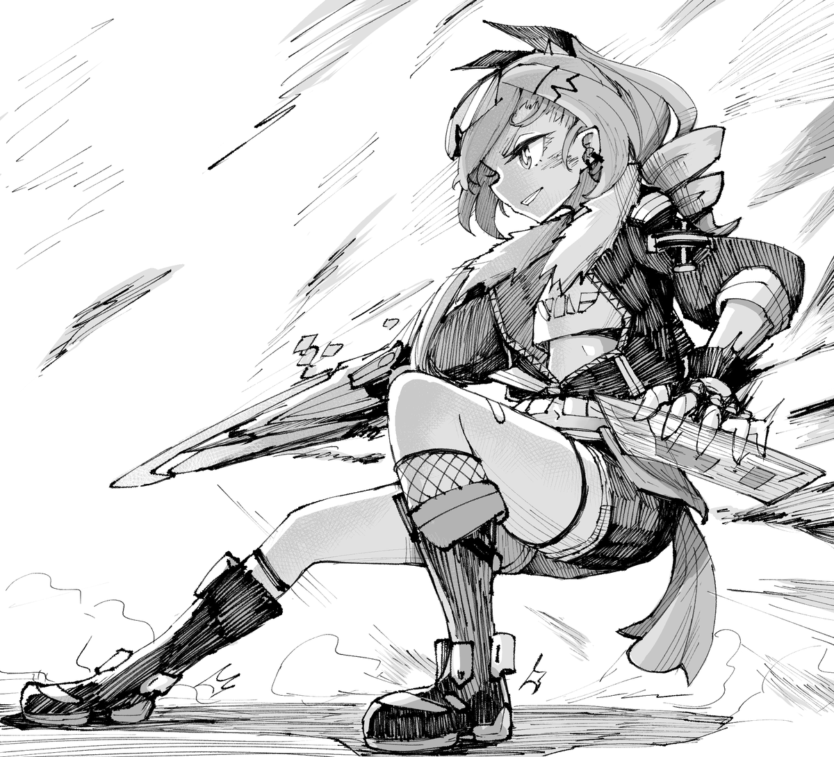 バトル漫画風に描いた銀狼 