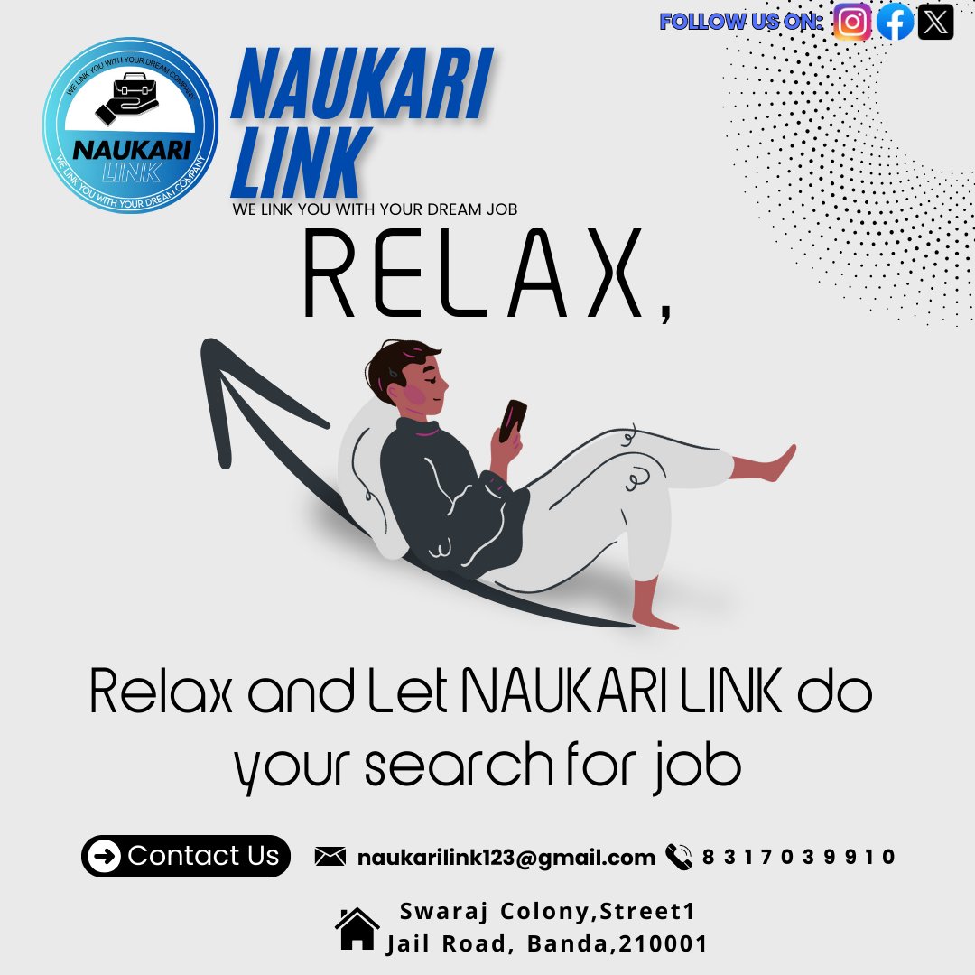 NaukariLink's tweet photo. At NAUKARI LINK, we’re bridging the gap between job seekers and job providers with ease and efficiency.  
🚀   Call Now: 8317039910    
 Website Link :- https://t.co/M9UhLq7i3I   
 Google Form Link :- https://t.co/gdeQHLQHEs…… https://t.co/yaCOC0AkOs