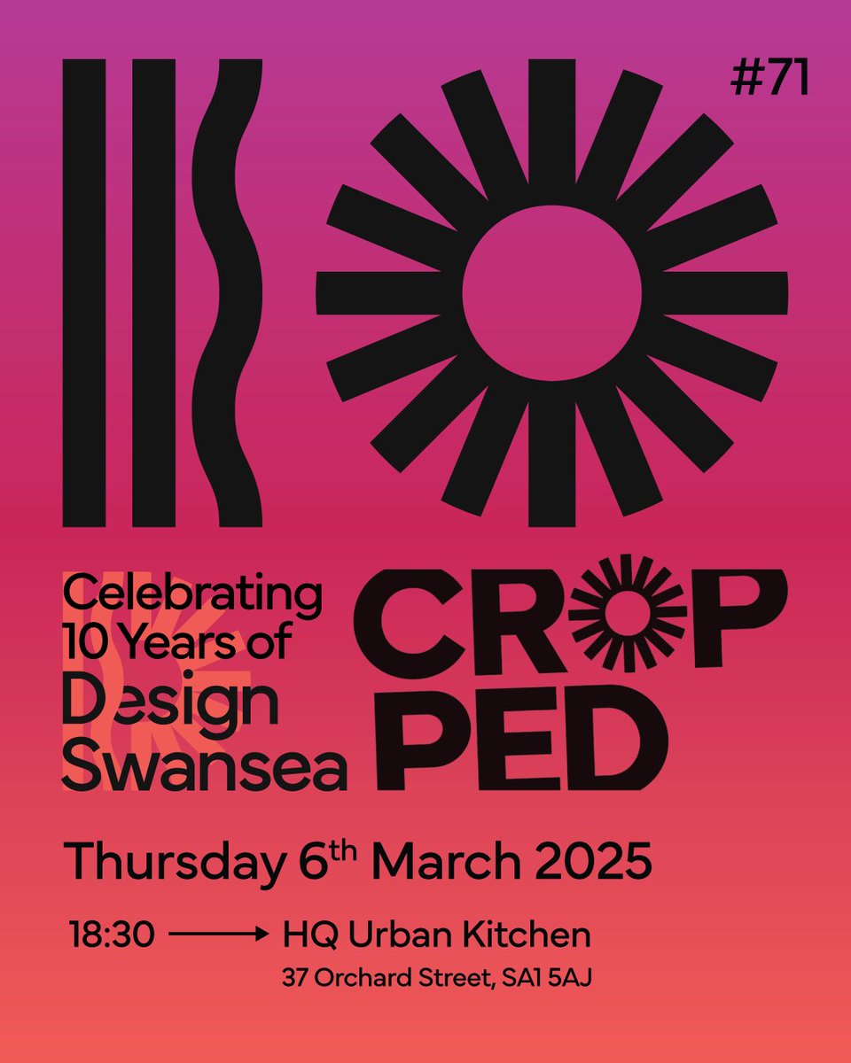 Get ready for a night of celebration and inspiration with lightning 10min talks showcasing the latest work from the amazing creative talent in Swansea and beyond!

Come celebrate a decade of design, creativity, and inspiration!

Grab a free ticket here: skiddle.com/e/40663845