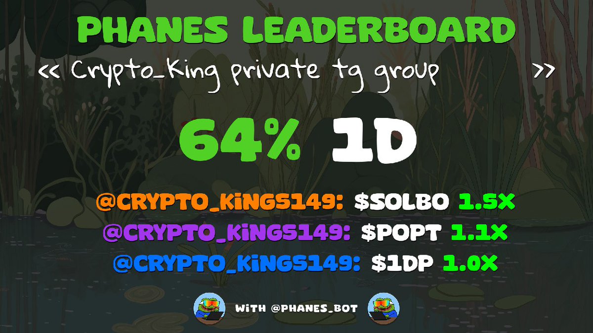 Crypto_King5149's tweet photo. 64% up from my calls on $Solbo, &amp; $SPOT &amp; $1DP
Click the link below 👇 
https://t.co/aTQmEufCkL https://t.co/SmAnW2kHSO
