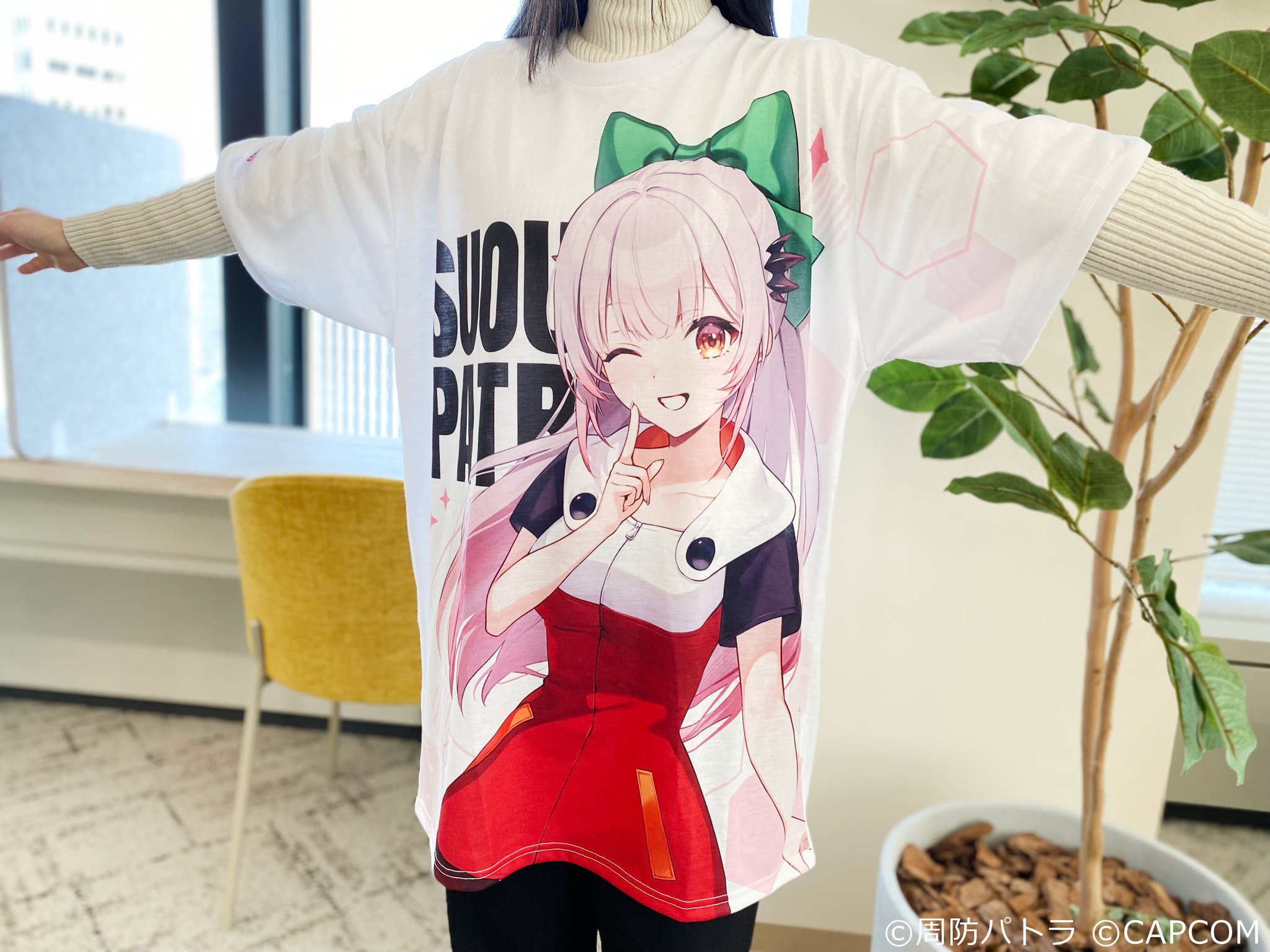 カプくじ　ロックマン　フルグラフィックTシャツ 周防パトラ×Dr.ワイリー カプくじ 周防パトラ ロックマン Tシャツ② カプくじ ロックマン