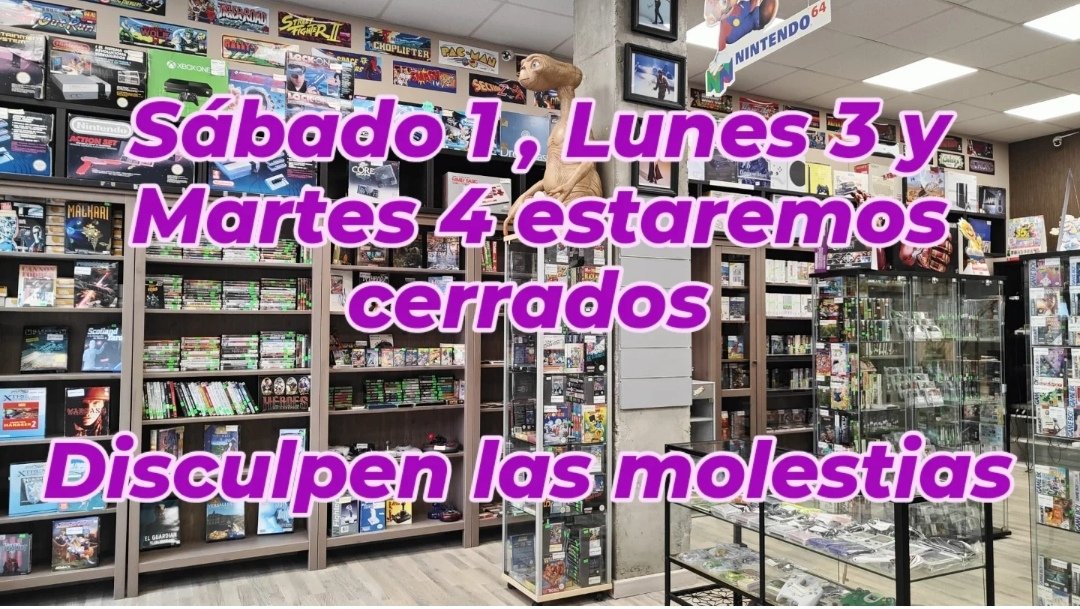 pixel_mundo's tweet photo. Este próximo sábado día 1, el lunes 3 y martes 4 de febrero, estaremos cerrados.
Disculpen las molestias.
#retrogameroom #retrogamer #retrogames #retrogame #retrogamingcommunity #retrogamescollection #retrogamers #retrogamescollector #retrogaming #mundopixel https://t.co/zckWHoWTKW