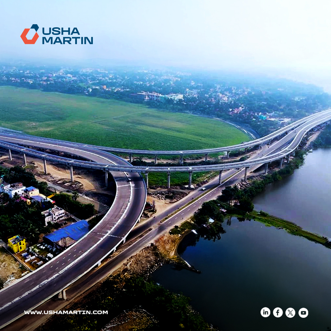 UshaMartinLtd's tweet photo. Usha Martin is proud to support the Kalyani Expressway project near Kolkata with our LRPC strands and prestressing solutions, ensuring the strength of this 21 km flyover.
#UshaMartin #engineeringexcellence #infrastructure #construction #lrpc #manufacturer https://t.co/Y0G9Oqjrqm