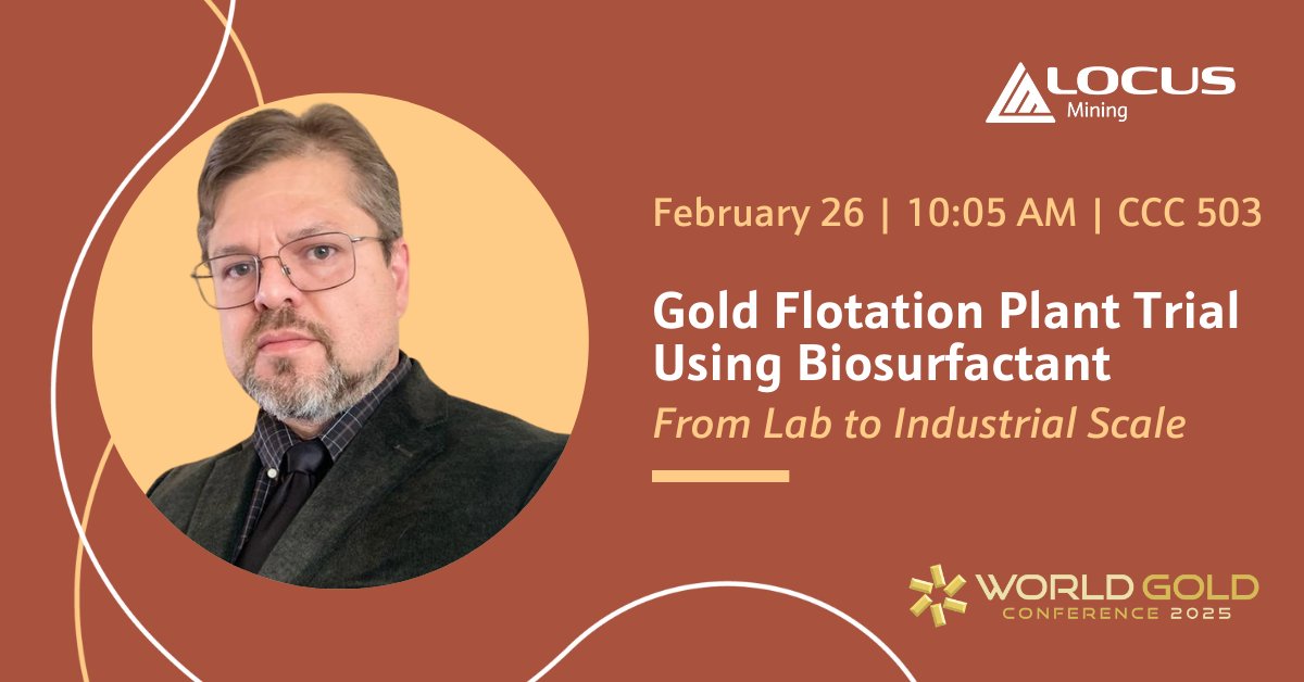 WED: Join Ronney Silva at <a href="/smecommunity/">SME</a> #WorldGold2025 &amp; #MINEXCHANGE as he unveils how biosurfactants boost #gold &amp; #ironore recovery by 3+%, with real-world data.

Don’t miss these back-to-back sessions on how to make #mining #flotation processes more efficient &amp; sustainable.