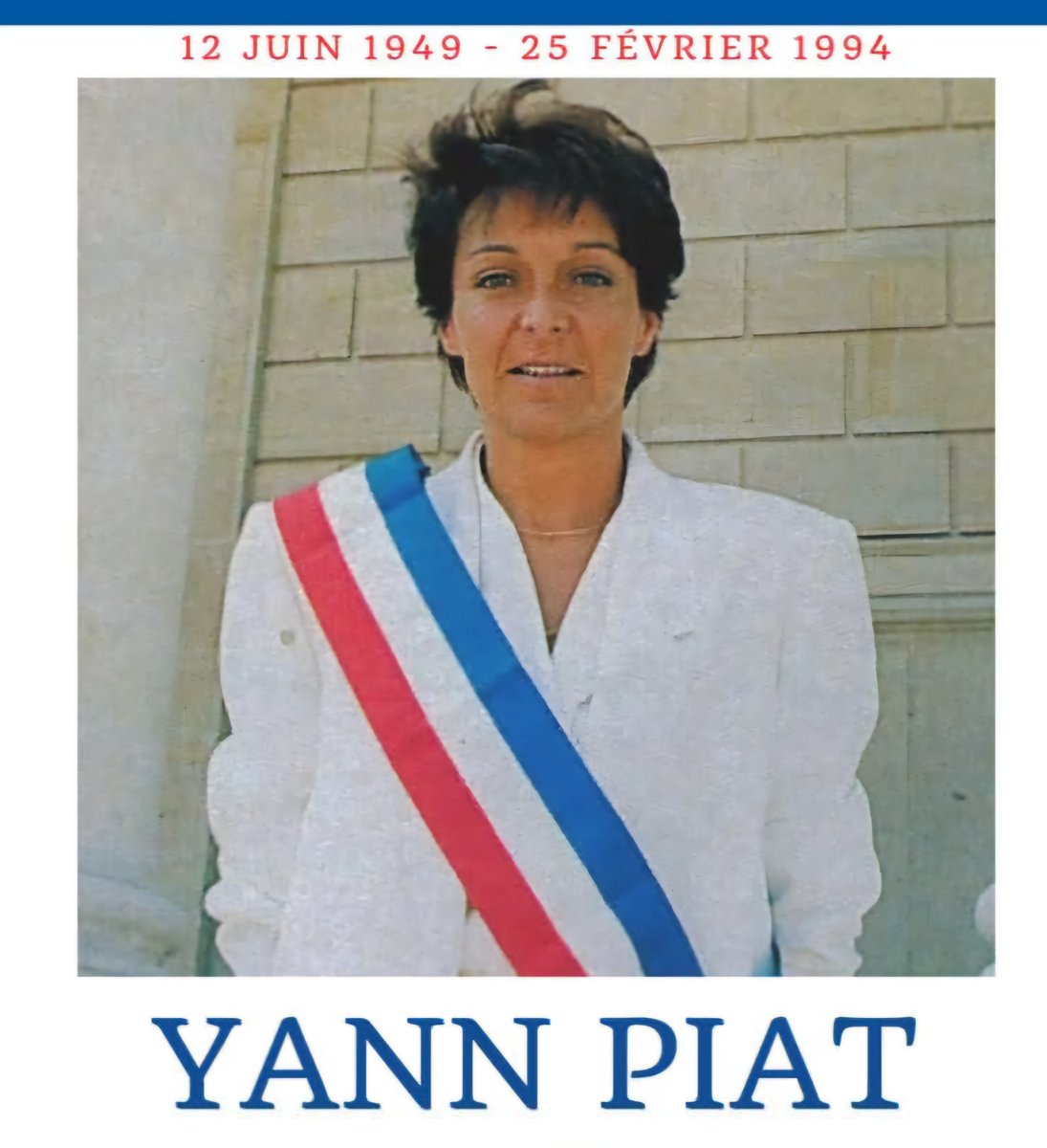 31 ans déjà .
Nous nous souvenons avec émotion et respect de Yann Piat, députée de la 3ème circonscription du Var et femme politique.
Assassinée tragiquement le 25 février 1994, elle reste une icône de courage et d'intégrité, ayant lutté sans relâche contre la corruption et pour