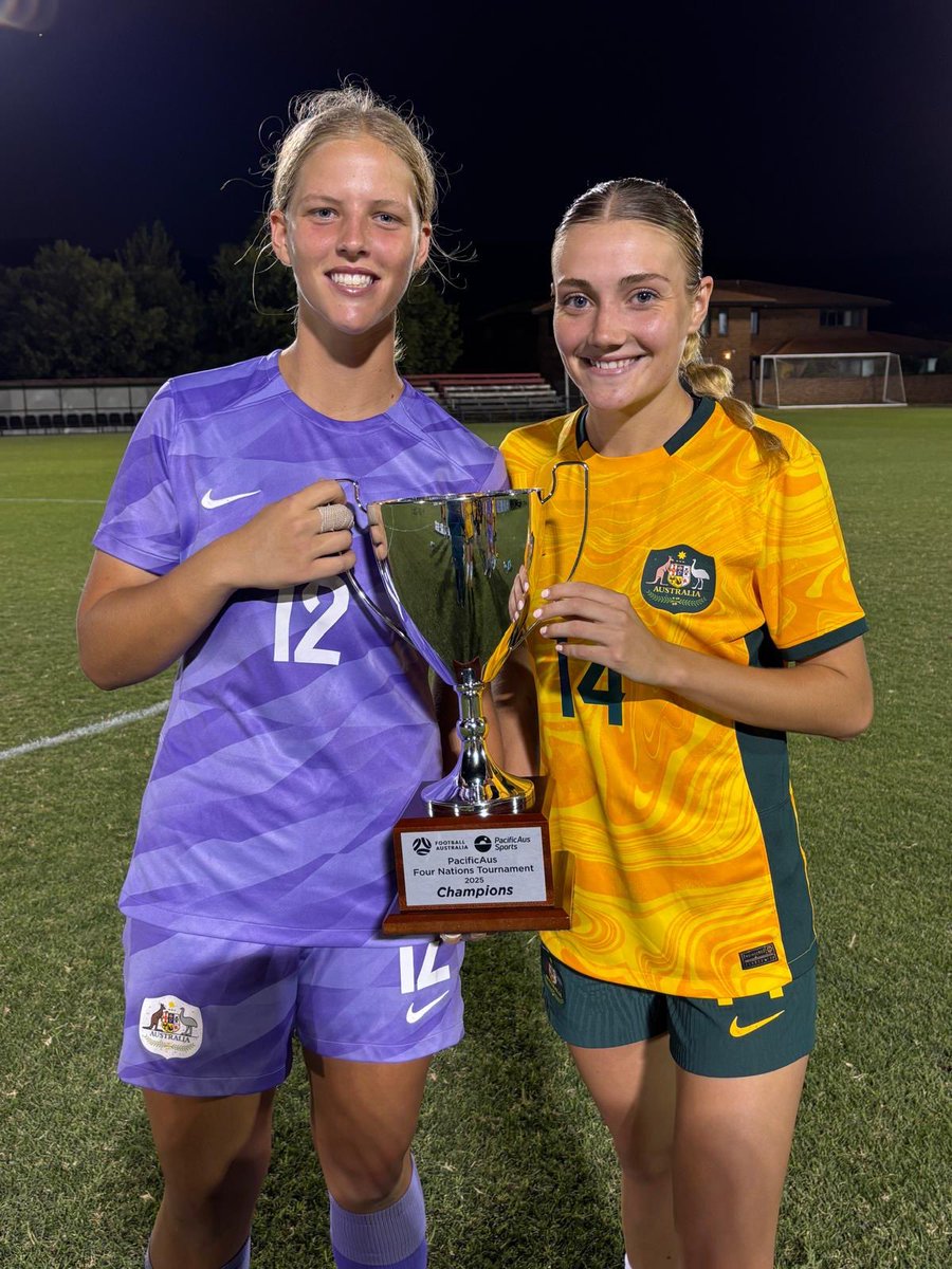 AdelaideUnited's tweet photo. Champions 🤩🏆

Congratulations to our own Sian Dewey and Ilona Melegh on winning the #PacificAusSports Four Nations Tournament with the Young Matildas 👏 https://t.co/ZPhIW7rCq2