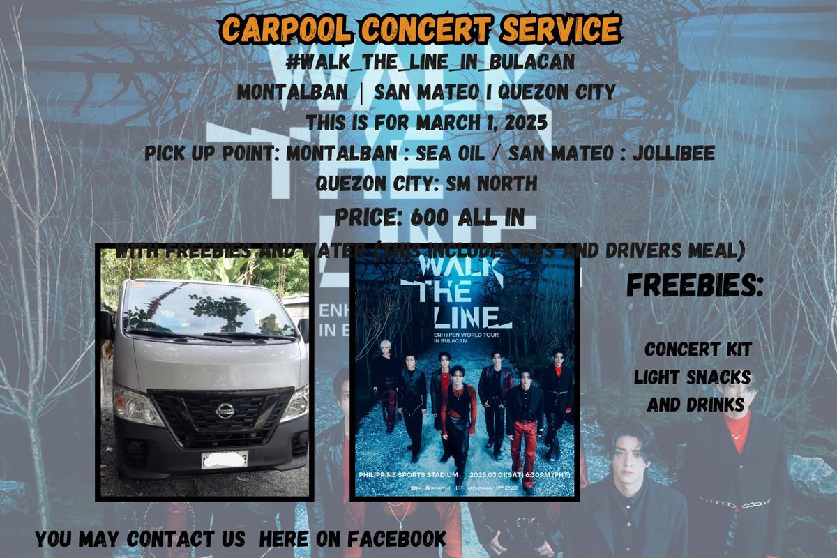 infiresmann93's tweet photo. 💟 vanpool / van shuttle service

📍 MONTALBAN | SAN MATEO | QUEZON CITY 

PICK UP POINTS
MONTALBAN : SEA OIL
SAN MATEO : JOLLIBEE 
QUEZON city: Near SM North 

💸₱600 ALL IN

WITH FREEBIES, SNACKS and WATER
🎇WITH RAFFLE FOR OFFICIAL MERCH https://t.co/XzsRpQTLbP