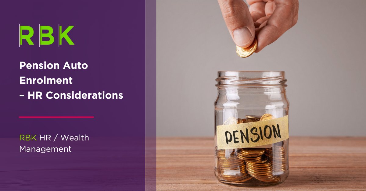 Pension Auto-Enrolment: Are You Prepared?

With the new scheme launching in September 2025, employers must prepare now— from compliance &amp; legal readiness to employee communcations.

Read more here: rbk.ie/news/pension-a…

#PensionAutoEnrolment #WorkplaceBenefits #RBK