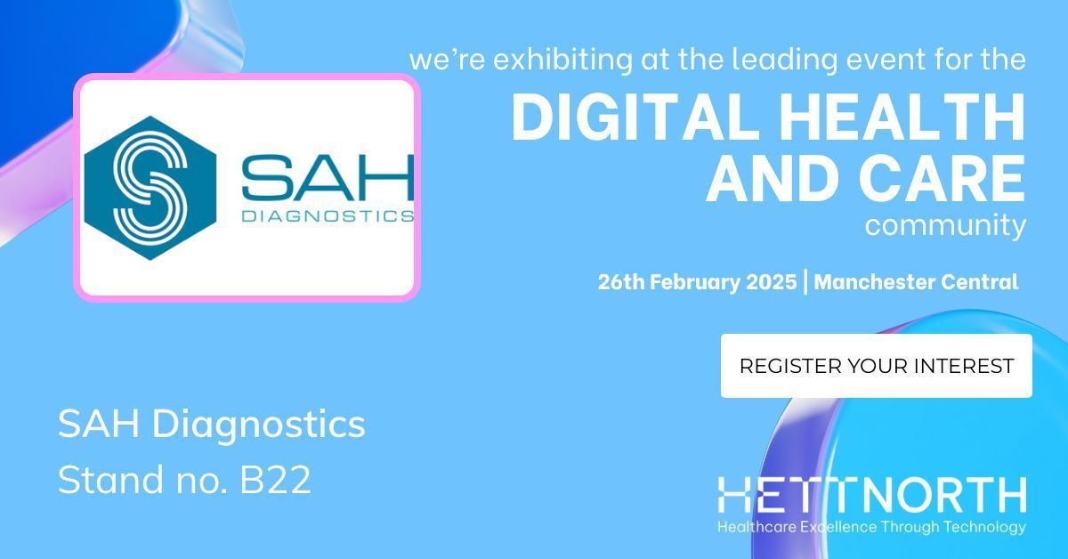 We're exhibiting at HETT North 2025 tomorrow, 26th Feb!

See live demos of our latest innovations, including the World’s First Mobile Urology Clinic.
Discover how SAH Diagnostics is transforming prostate cancer care with its 28-day Fast-Track Pathway.

buff.ly/3D5wh5n