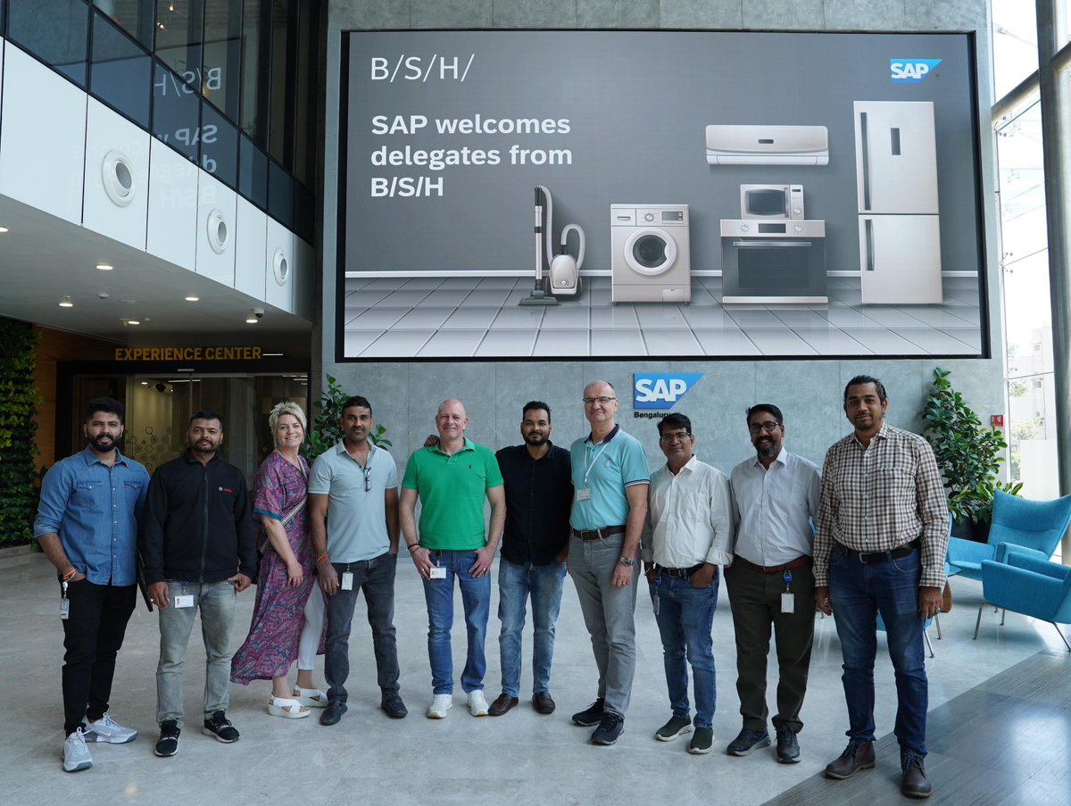 saplabsindia's tweet image. Delegates from Bosch Home Appliances, a global leader in the home appliance industry, visited SAP Labs India as a part of their transformative journey to streamline data management &amp;amp; automate processes and deep dived into #SAPBTP, #AI among other topics.