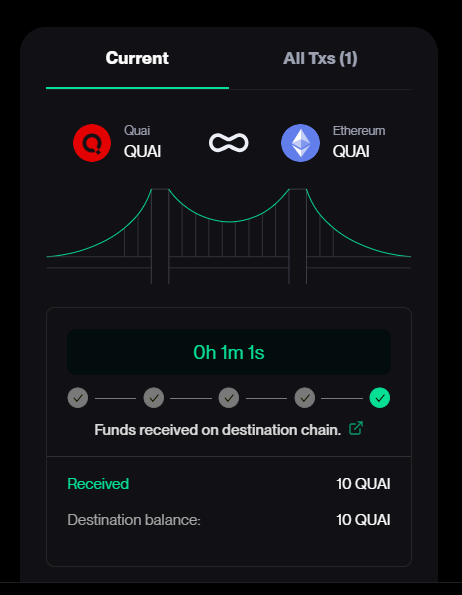 crypto_gani's tweet photo. QM QuaiNation!

Welcome to the Quilt of Quai.

Experience ultra-fast and secure $Quai bridging with @Entanglefi's Photon Bridge, designed for smooth interoperability between @QuaiNetwork &amp; Eth via UIP.

Everyone should try this bridge &amp; experience its speed,  efficiency firsthand https://t.co/zHyxd41y3N