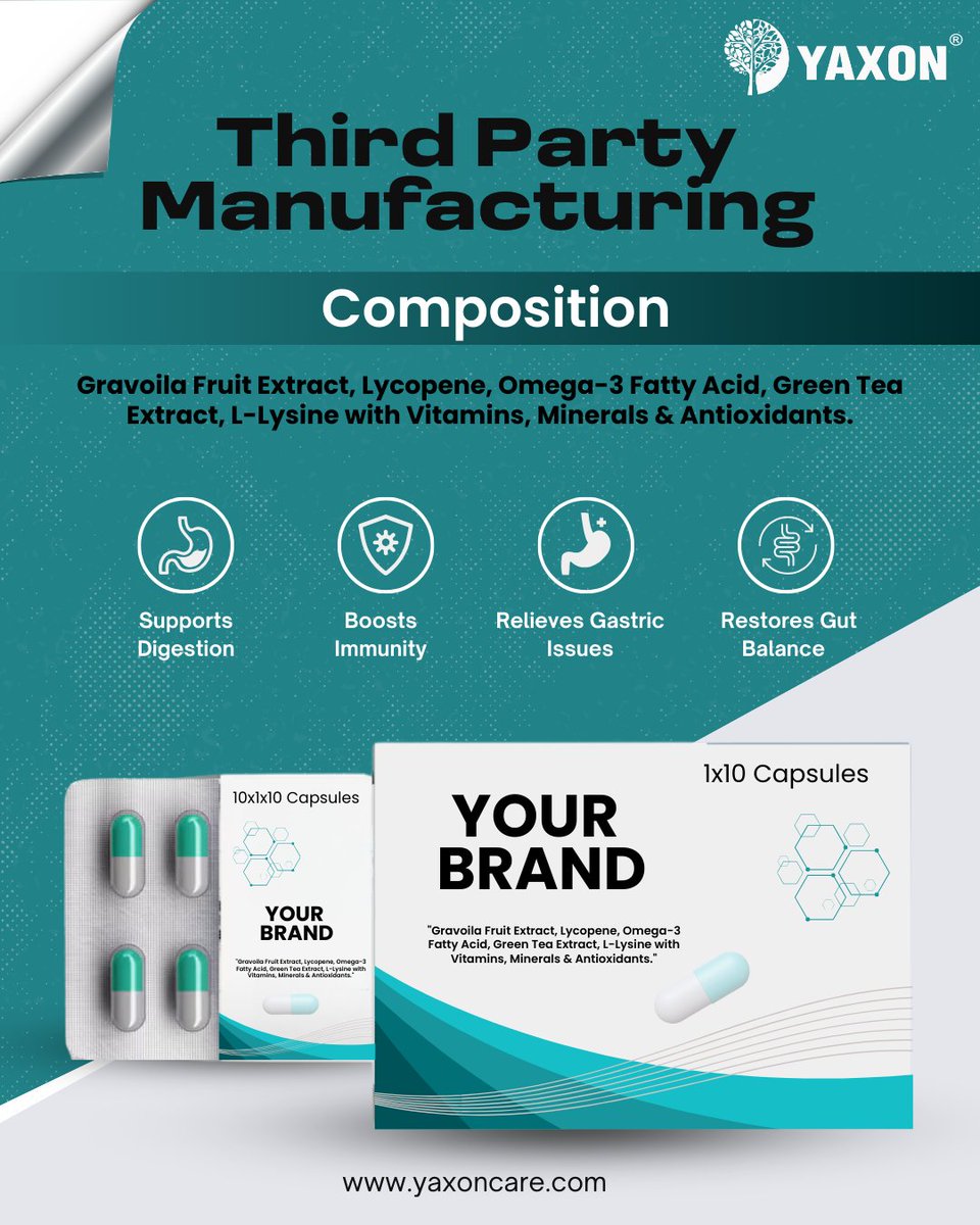 BiocareYaxon's tweet image. king for a Third-Party Manufacturing Company for Your Capsule Brand?
Yaxon is here to provide high-quality manufacturing solutions tailored to your needs!

#thirdpartymanufacturing #capsulemanufacturing #yaxon #pharmasolutions #qualitymanufacturing #supplementmanufacturer