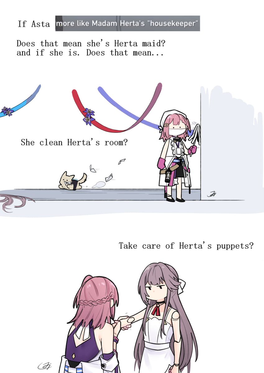 Looking after the Herta dolls is kind of her job at this point...