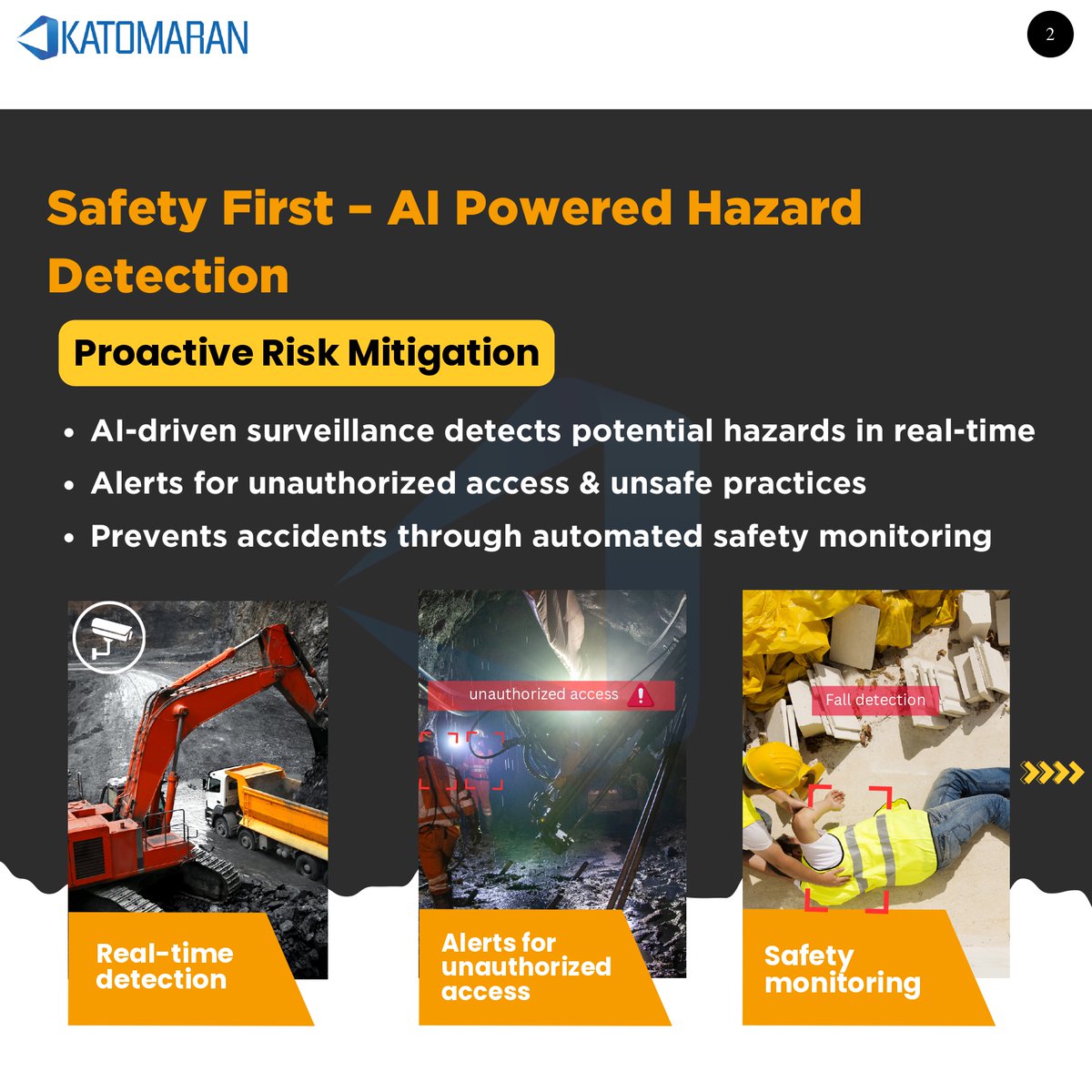 KatomaranIndia's tweet photo. Transforming Mining Operations with AI & Video Analytics!
The mining industry is evolving, and AI-driven Video Analytics is at the forefront of this transformation.
#MiningTech #AI #VideoAnalytics #SafetyInnovation #SmartMining #katomaran https://t.co/VLf5ewgLbu