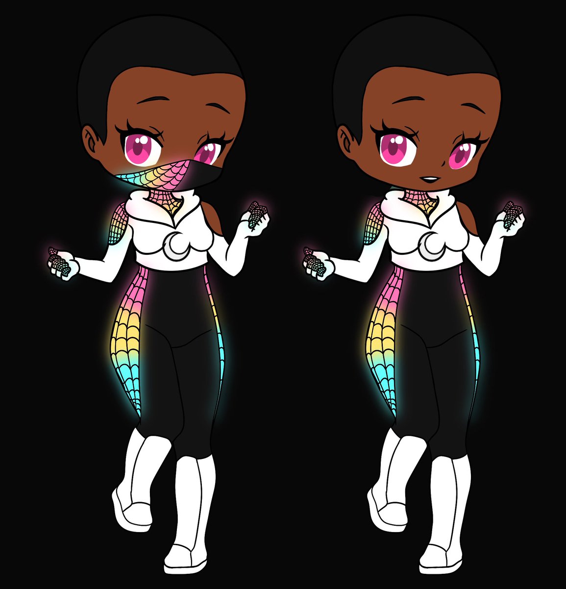 rexobsidiartist's tweet photo. @smidgeart Prism Spider. She’s 5’9” https://t.co/IPCdiiKDIH