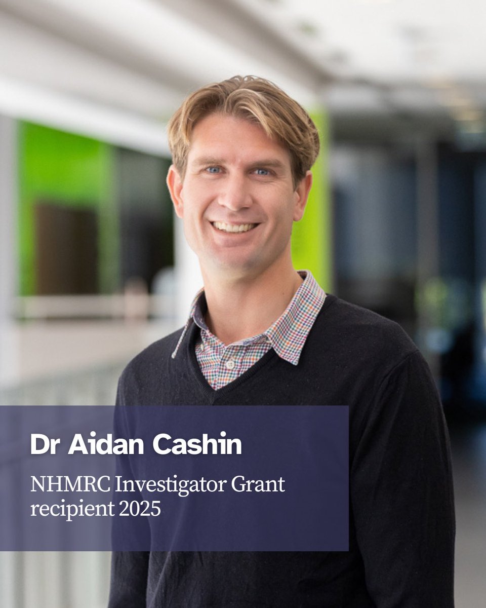 Congratulations to NeuRA’s Dr <a href="/AidanCashin/">Aidan Cashin</a> on receiving an <a href="/nhmrc/">NHMRC</a> Investigator Grant! His $1.6M EL2 grant will advance research into safer, non-medicine treatments for chronic pain, improving care and reducing medicine-related harms.

neura.edu.au/news-media/res…
