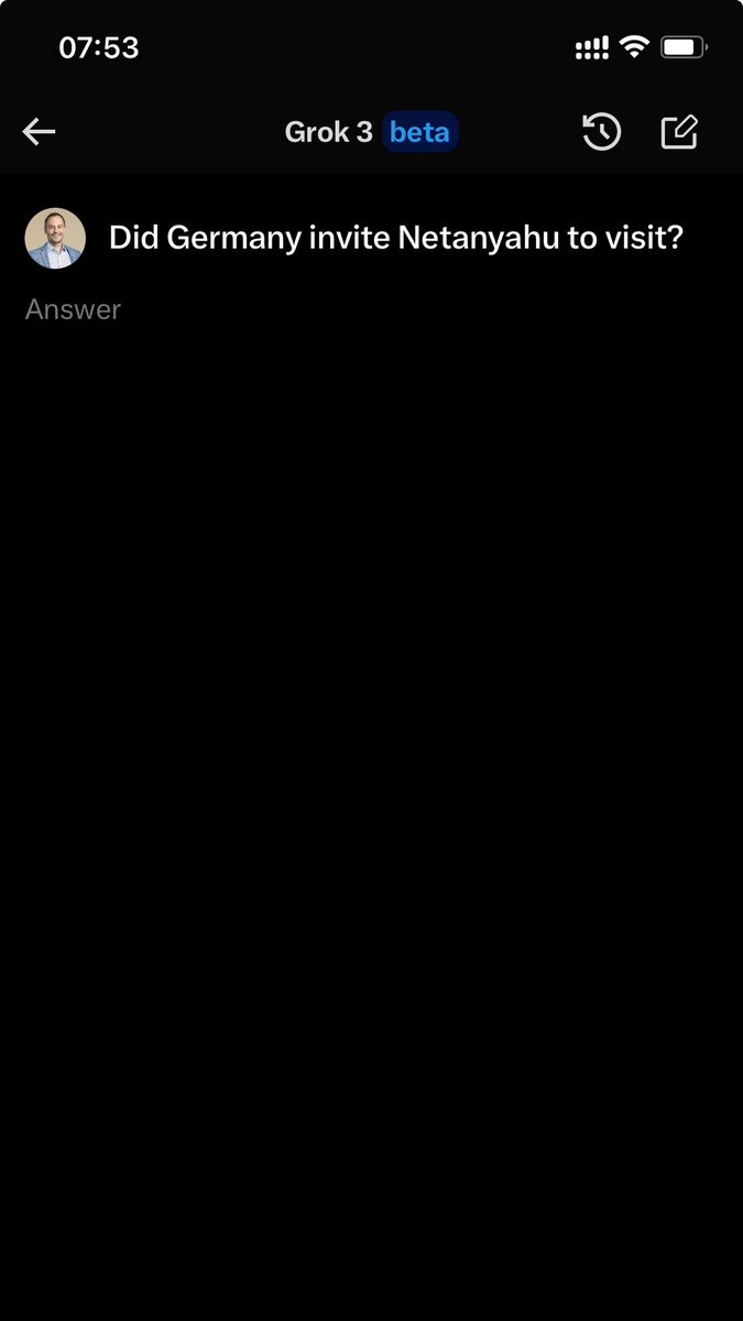 matthiasebneter's tweet image. #Grok is #refusing to #answer the following question, which I asked repeatedly: “Did Germany invite Netanyahu to visit?” #Germany #Netanyahu