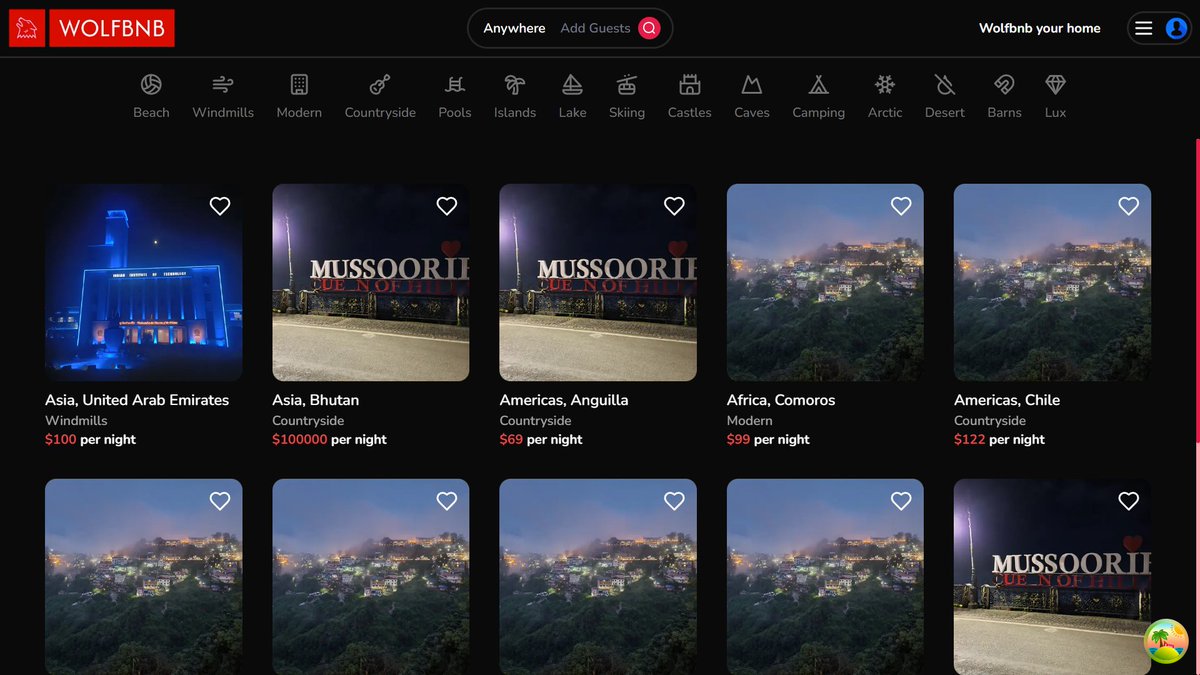 direwolf_707's tweet photo. Day 14 of #100DaysOfCode
Started with a personal project "wolfbnb" 
Done with homepage frontend part...

Tech Stack:
#nextjs #shadcn #drizzleORM #tailwind #reactquery #uploadthing #authjs https://t.co/0hwN84moS0