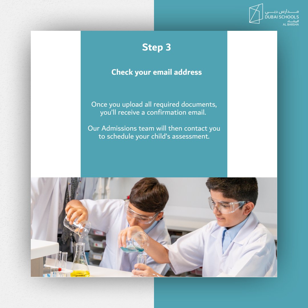 Ready to join the Dubai Schools Al Barsha family? Follow these 3 easy steps to register your child today!