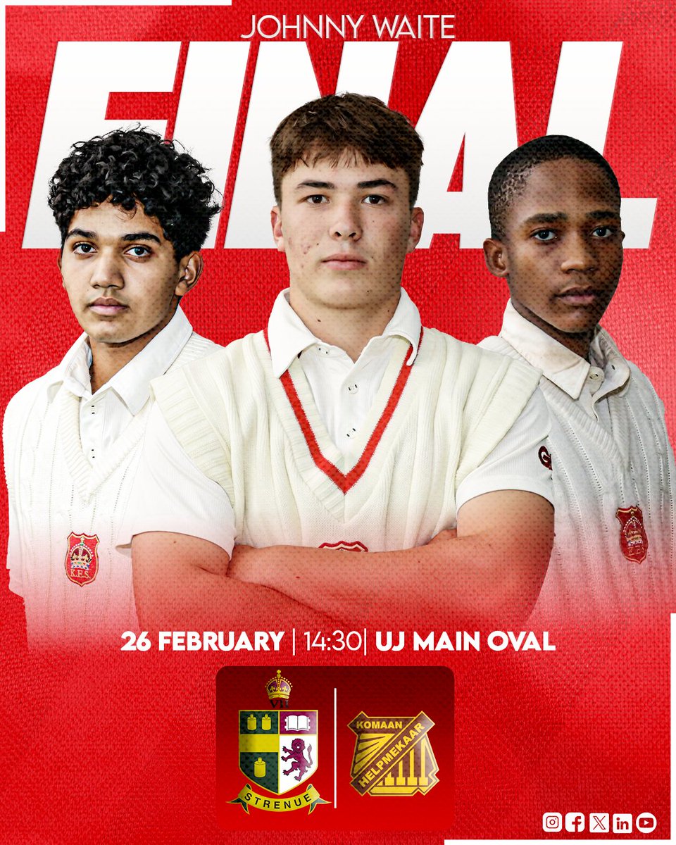 KingEdVIISchool's tweet photo. The 1st XI, 2nd XI and Under 15A are all through to the Johnny Waite Finals this week.
1st XI vs Helpmekaar at UJ Oval
2nd XI TBC
Under 15A vs St Stithian's College at Kings College.
#redcricket https://t.co/00UGU9iKno