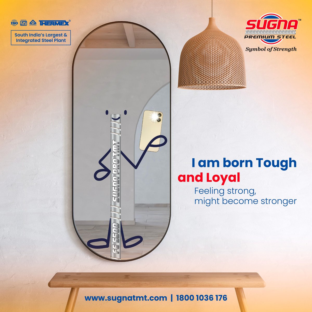 LtdSugna's tweet image. Born tough, built to last. Loyalty runs deep, strength knows no limits. Feeling strong, getting stronger. #SugnaProTMT #BuiltForStrength