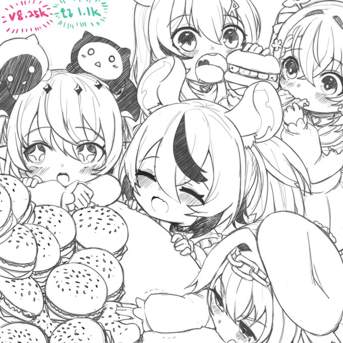 Bae-by got around 33 of burgers through the like and share challenge UwU now she will share the burgers with other babies UwU#BaelzBrush #finefaunart #IRySart  #kronillust #drawMEI 