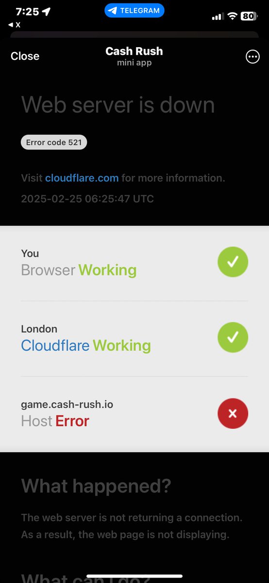LustyMuun's tweet photo. @CashRush_Game @CashRush_Game  I can’t access my tg page what’s happening? https://t.co/2V86ycuixL