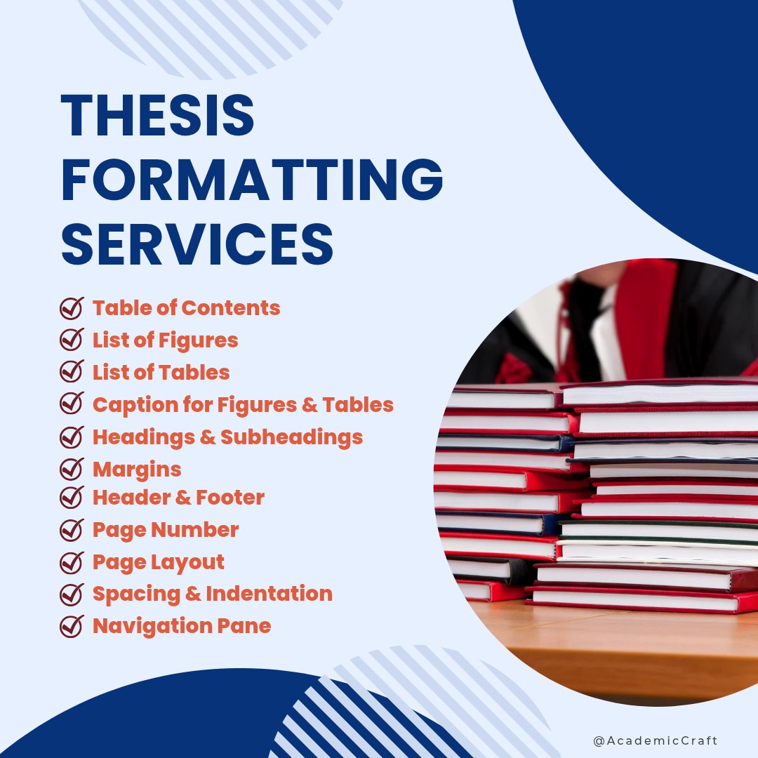 docformatting12's tweet image. Did you not have time to format your thesis or journal article? Do you find formatting the document too complex and time-consuming? Don’t worry! Check out here 👇

academiccraft.etsy.com/listing/182767…

#thesisformatting  #thesisediting  #thesisformat  #thesis #Dissertation