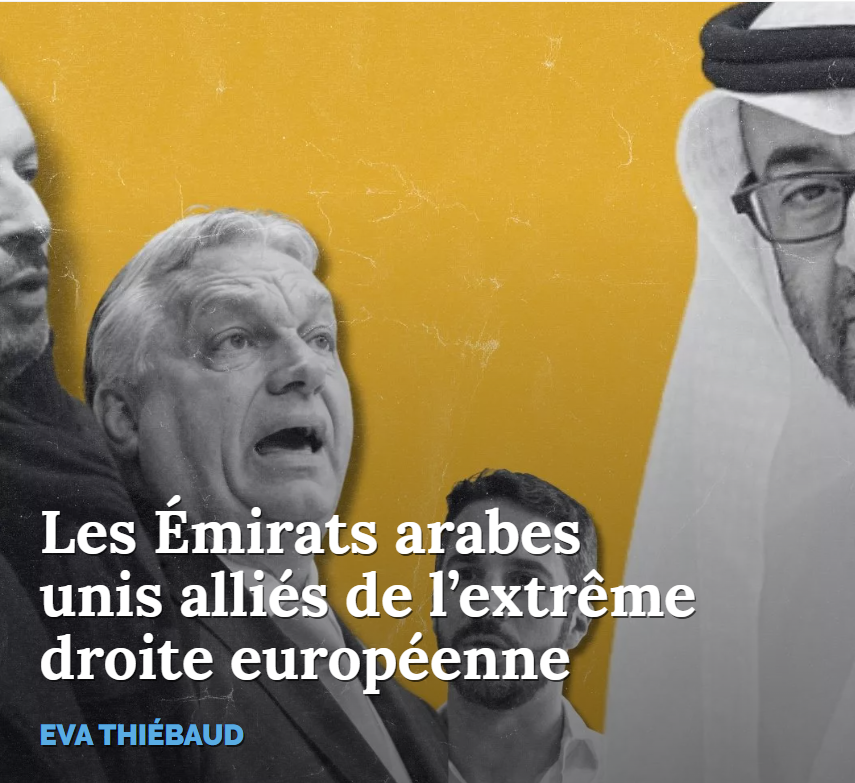 ORIENT XXI (@orientxxi) on Twitter photo Dans une #Europe au bord de la récession, les Émirats arabes unis #UAE instrumentalisent la menace #islamiste pour gagner des soutiens contre les #FrèresMusulmans et le #Qatar, trouvant des alliés chez l'extrême droite européenne.
Enquête de <a href="/ThiebaudEva/">Eva Thiébaud</a>
orientxxi.info/magazine/les-e… Dans une #Europe au bord de la récession, les Émirats arabes unis #UAE instrumentalisent la menace #islamiste pour gagner des soutiens contre les #FrèresMusulmans et le #Qatar, trouvant des alliés chez l'extrême droite européenne.
Enquête de <a href="/ThiebaudEva/">Eva Thiébaud</a>
orientxxi.info/magazine/les-e…