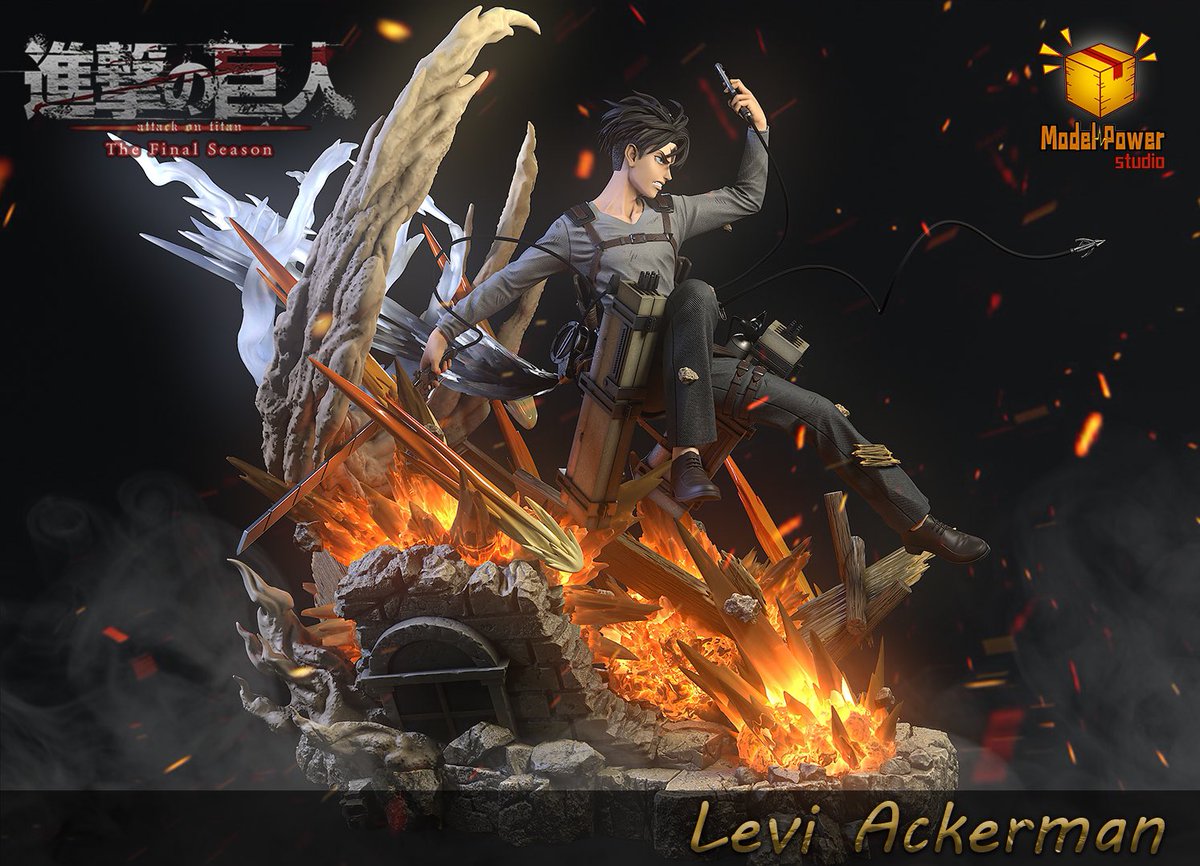 Model Power Studio - Attack on Titan #6 Street Fighting Levi Ackerman