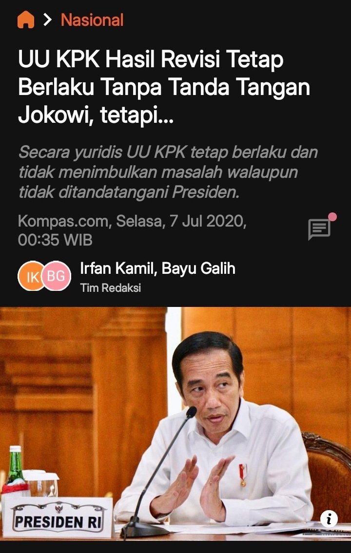 tham878's tweet photo. Tuduhan Hasto revisi UU KPK adalah permintaan Pak Jokowi, apa gk lucu masa Pak Jokowi keluarkan dana 3 juta Dolar tapi beliau tidak mau tanda tangan revisi UU KPK tersebut 

Pak Jokowi tdk mau tanda tangan revisi UU KPK krn akan melemahkan visi Presiden RI dalam membangun sumber daya manusia maju & unggul.

Maling teriak maling...yg ngotot mau golkan revisi UU KPK ya Setan merah di DPR