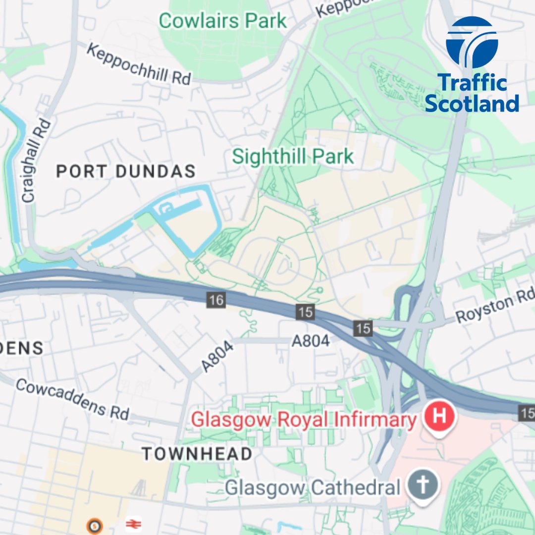 trafficscotland's tweet image. NEW ❗⌚ 06:38

🛣️ #M8 J16 (E) 

One lane is restricted just after the roadworks at the Woodside Viaduct due to a broken down vehicle ⚠️

#UseCaution on approach ❗

@SWTrunkRoads
