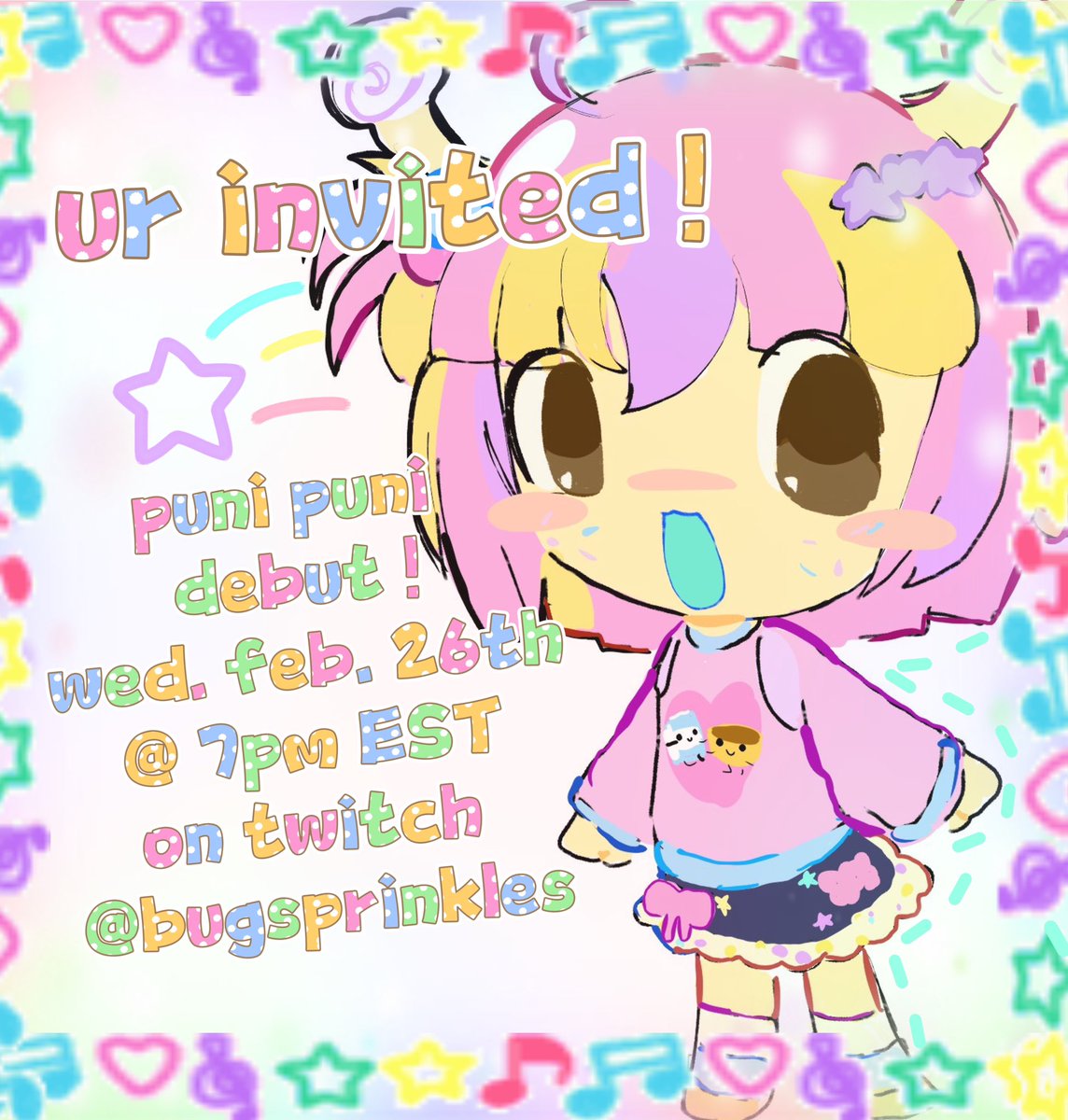 on wednesday, i become a real vtuber ! debut on wednesday feb. 26th at 7PM EST 🛸 i’ll b talking about lore &amp; chatting wit chatters 🩷 

๋࣭ ⭑✏ˎˊ˗ @/mimicaron_