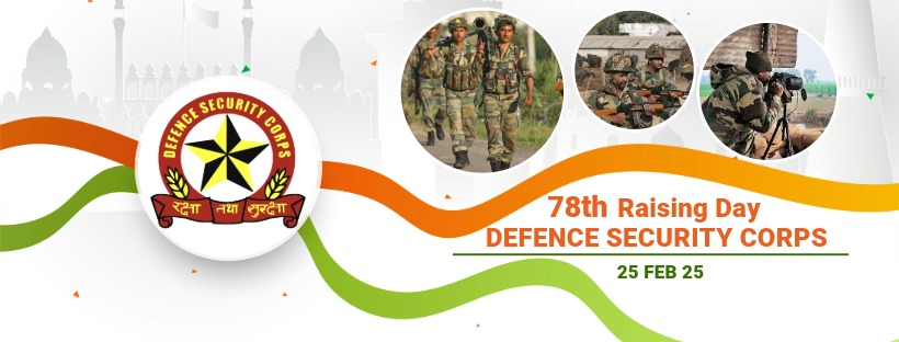 Vaasta_A_Ulfat's tweet photo. #OnThisDay, 25 Feb, heartfelt wishes to all ranks & families of the #DefenceSecurityCorps on their #RaisingDay.
Saluting their dedication & remember our ‘Bravehearts’ who made the supreme sacrifice in the line of duty. "Raksha Tatha Suraksha"
#SecurityAndProtection #IndianArmy https://t.co/riSEgr92Mk