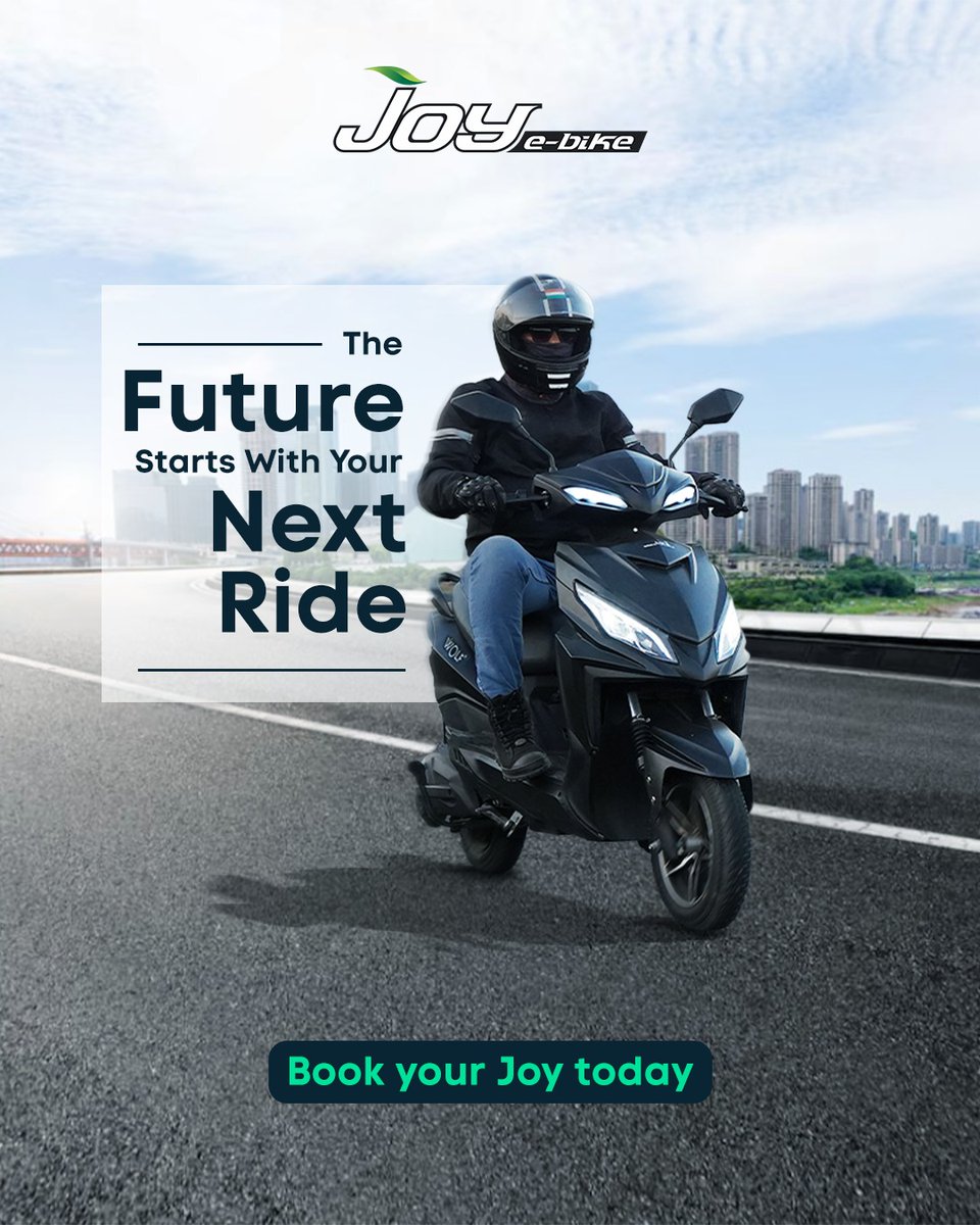 The future starts with your next ride – clean, green, and electrifying. Hop on and experience a smarter way to move!

Book your Joy e-bike today at joyebike.com
.
.
.
#CleanEnergy #BikeLife
joyebike| electric vehicle | electric bikes | long range electric bikes