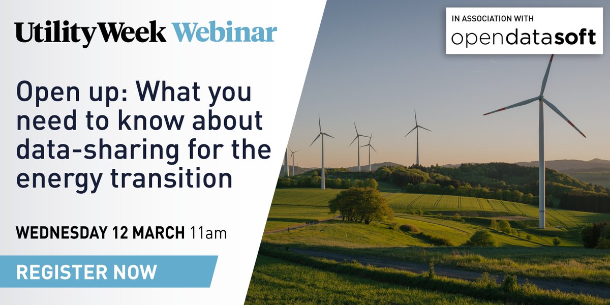 UtilityWeek's tweet image. Join our forthcoming webinar with @Opendatasoft which explores the practicalities and benefits of sharing data both internally and externally in the energy transition. Click the link below to register today!

📅 12 March 11am
🔗 bit.ly/4hNHPcK

#DataSharing