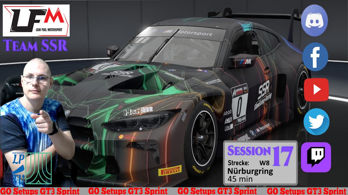 BarthlomaeusLP's tweet photo. [🇩🇪🏎️ Hallo Zusammen🏎️🏁🇩🇪]

Es ist wieder so weit, das Team SSR lädt euch zum Endu Rennen #Nürburging ein
Schaut rein und feuert mich an.

📢 https://t.co/UetOi0TFwT 
📢 https://t.co/Sgh6WmMYFj

#assettocorsacompetizione #LowfuelMotorsport #TeamSSR #CommunityPower https://t.co/IIRmCy3iP1