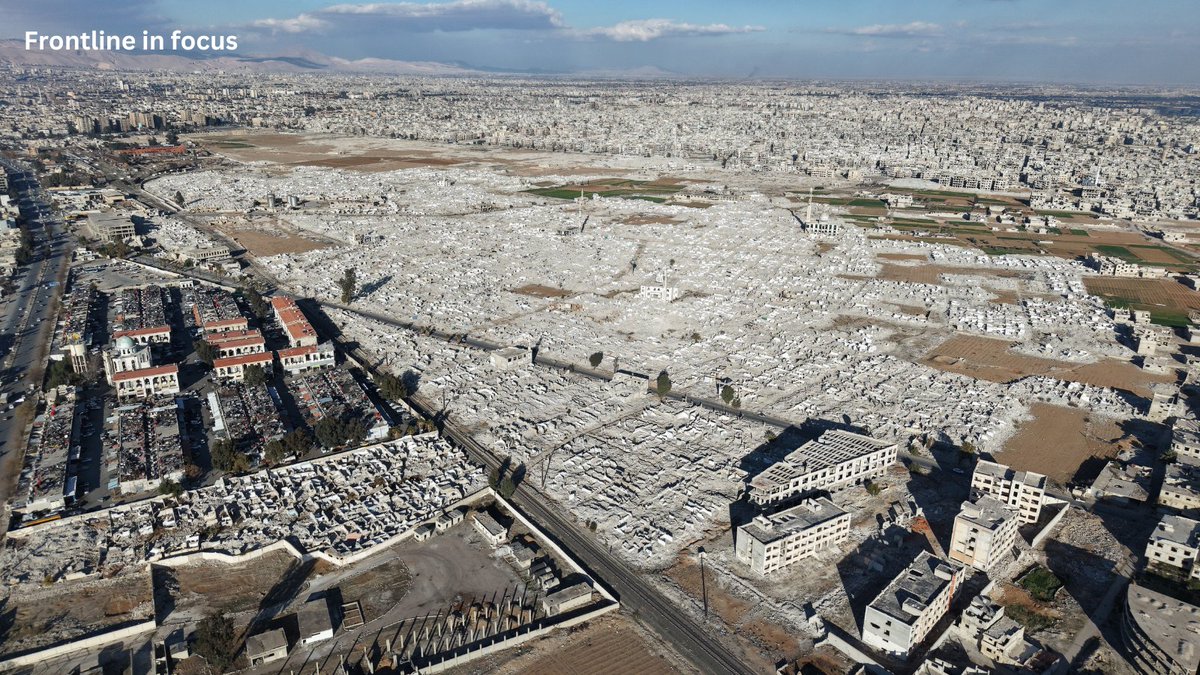 frontline in focus (@frontlineinfocu) on Twitter photo A drone image capturing the scale of the extensive destruction in one of the areas of the Syrian capital, #Damascus, Qadam Asali.
Photo by <a href="/khalelashawe/">khalil ashawi</a> A drone image capturing the scale of the extensive destruction in one of the areas of the Syrian capital, #Damascus, Qadam Asali.
Photo by <a href="/khalelashawe/">khalil ashawi</a>