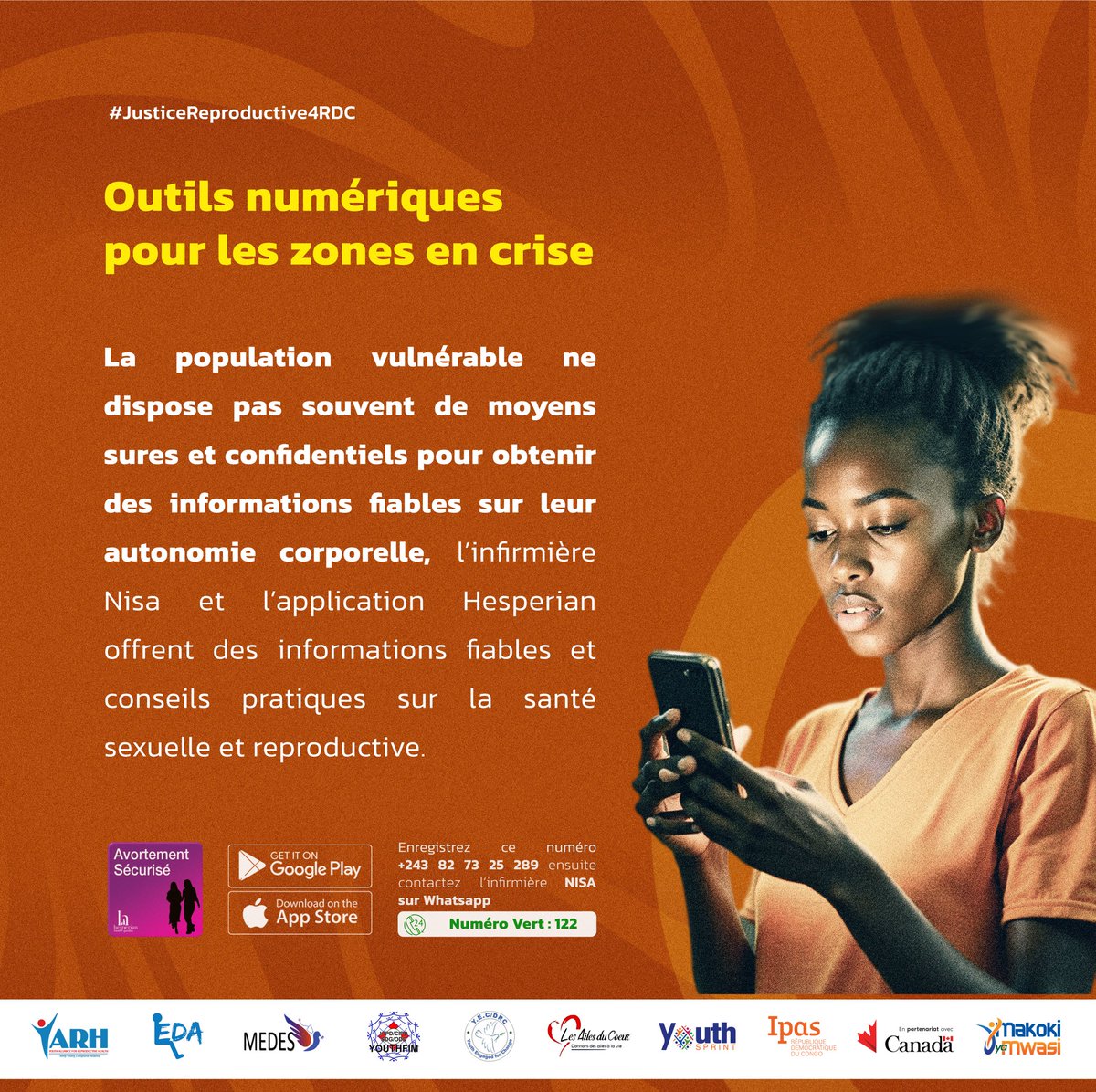 #MakokiYaMwasi: Des outils numériques comme #InfirmièreNisa et l’application #Hesperian offrent aux populations vulnérables un accès sûr et confidentiel à la santé sexuelle et reproductive. Autonomie et justice pour toutes !

#JusticeReproductive4RDC