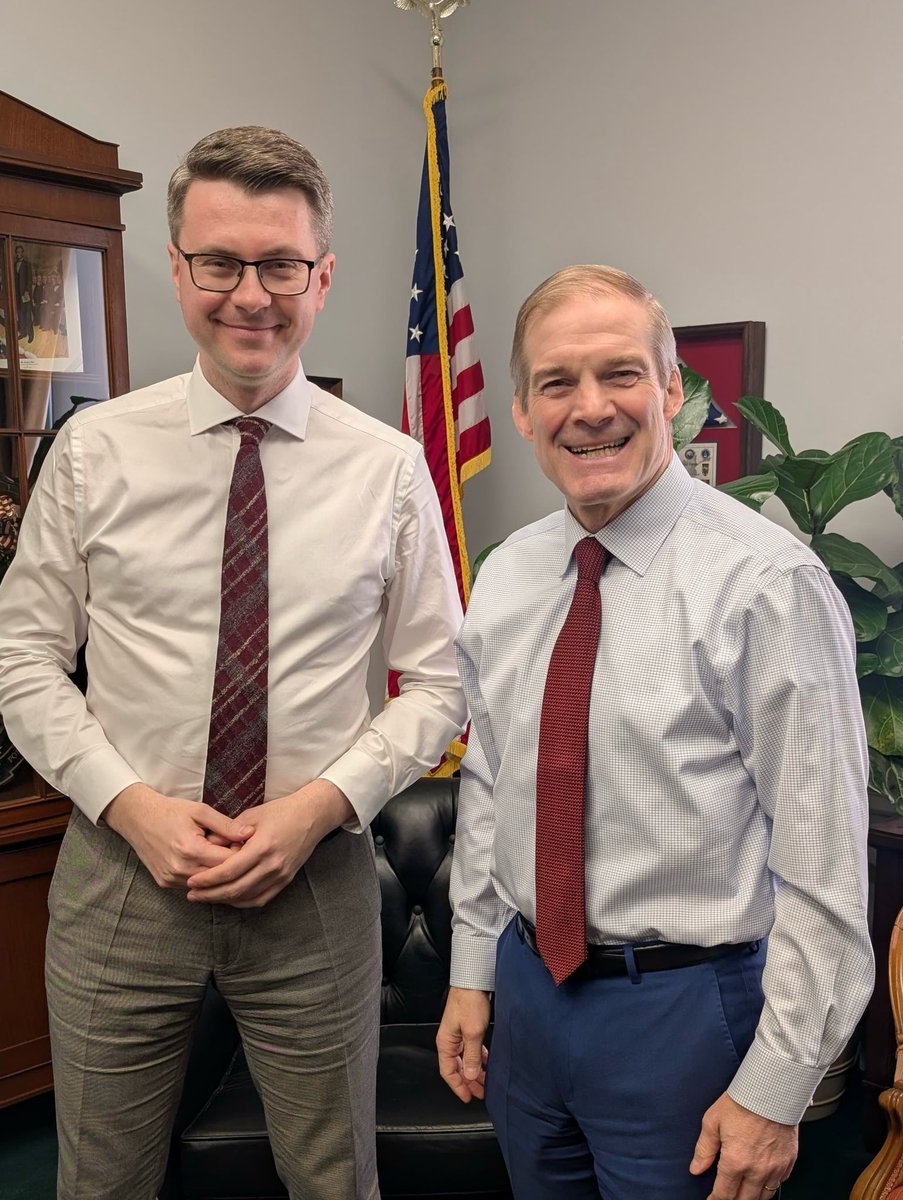 Piotr Müller (@piotrmuller) on Twitter photo Thank you, <a href="/Jim_Jordan/">Rep. Jim Jordan</a> , for our meeting at Congress. Our discussion was insightful, and I appreciate our shared commitment to protecting freedom of speech—the cornerstone of democracy—from overreach by politicians and bureaucrats, particularly in the realm of social media. The Thank you, <a href="/Jim_Jordan/">Rep. Jim Jordan</a> , for our meeting at Congress. Our discussion was insightful, and I appreciate our shared commitment to protecting freedom of speech—the cornerstone of democracy—from overreach by politicians and bureaucrats, particularly in the realm of social media. The