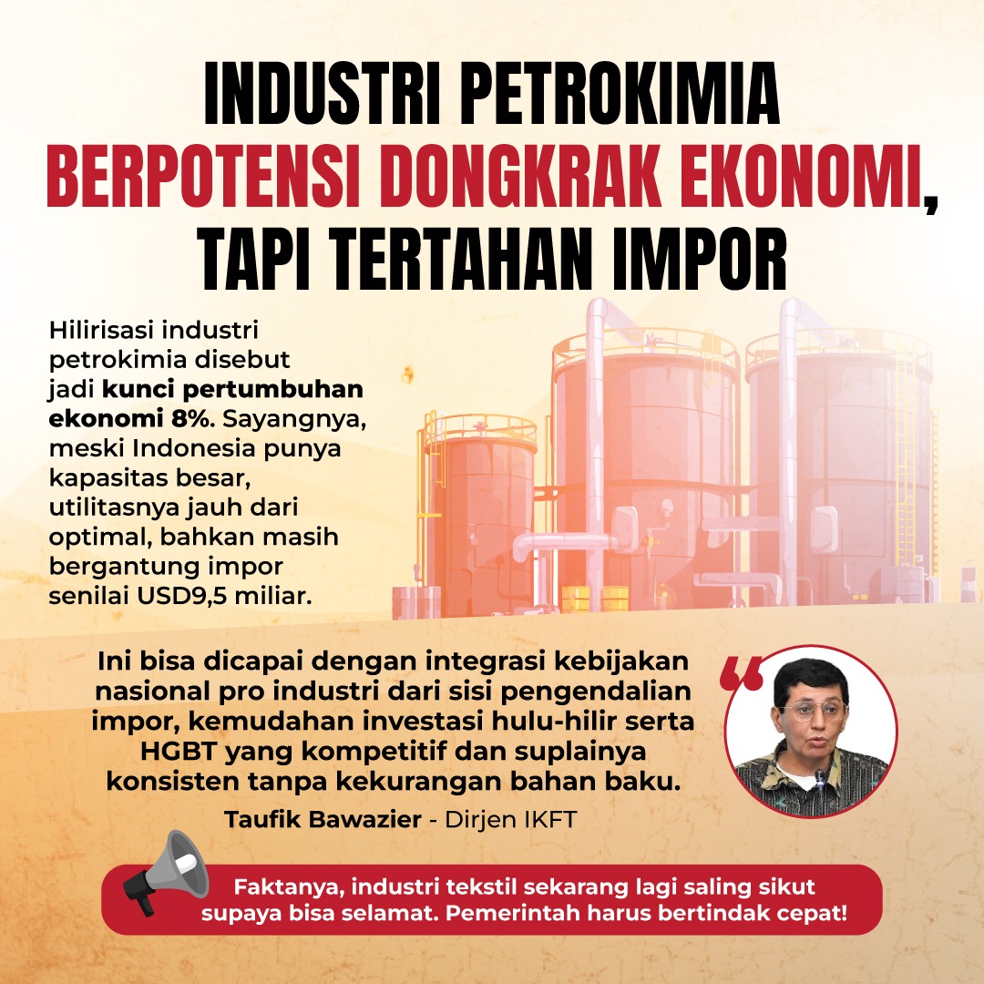 indoinsidenews's tweet photo. Indonesia memiliki potensi besar industri petrokimia. Dibutuhkan kebijakan yang terintegrasi agar hilirisasi industri petrokimia bisa jadi kunci pertumbuhan ekonomi 8%.
#pertumbuhanekonomi https://t.co/hWbAfrM15r