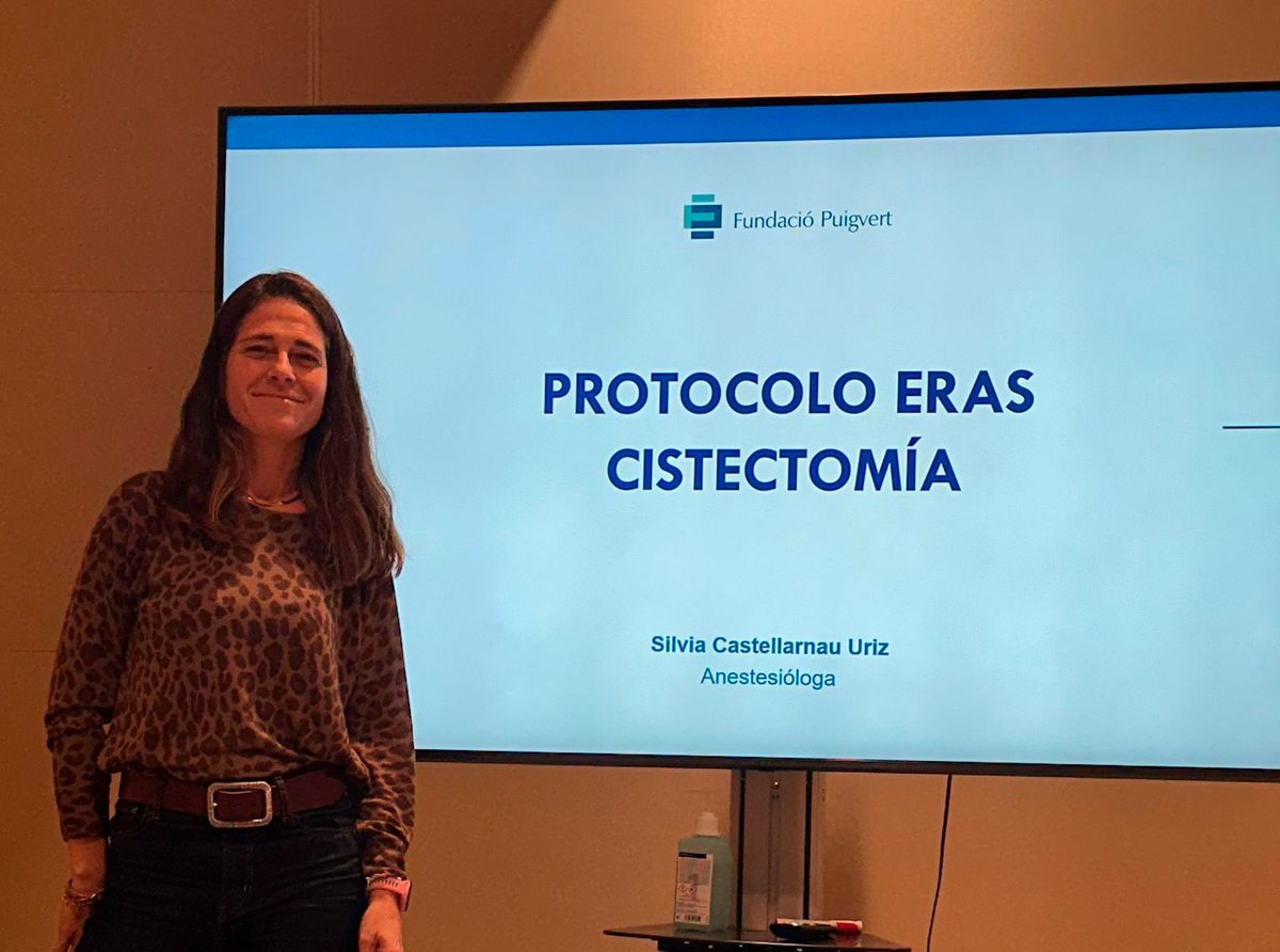 Excelente sesión de formación continuada con la Dra. <a href="/silfhomer/">silvia castellarnau</a>, jefa clínica de anestesiología la <a href="/FPuigvert/">Fundació Puigvert Barcelona</a>, sobre recuperación intensificada en cistectomía (protocolo #ERAS).

Gracias por una formación tan interesante de parte de todo el equipo de #Anestalia